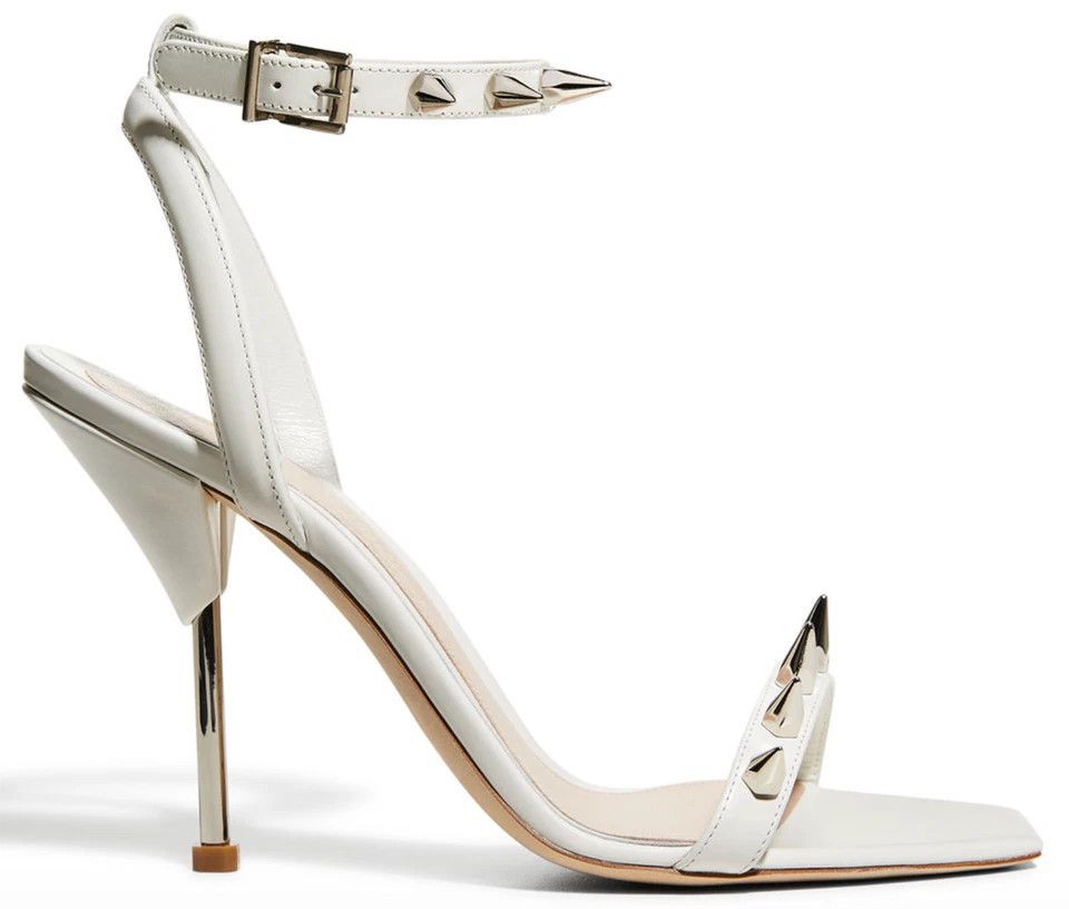 Alexander McQueen o1w1db10925 Punk Sandals in White Size US 7.5 / IT 37.5 - 1 Thumbnail
