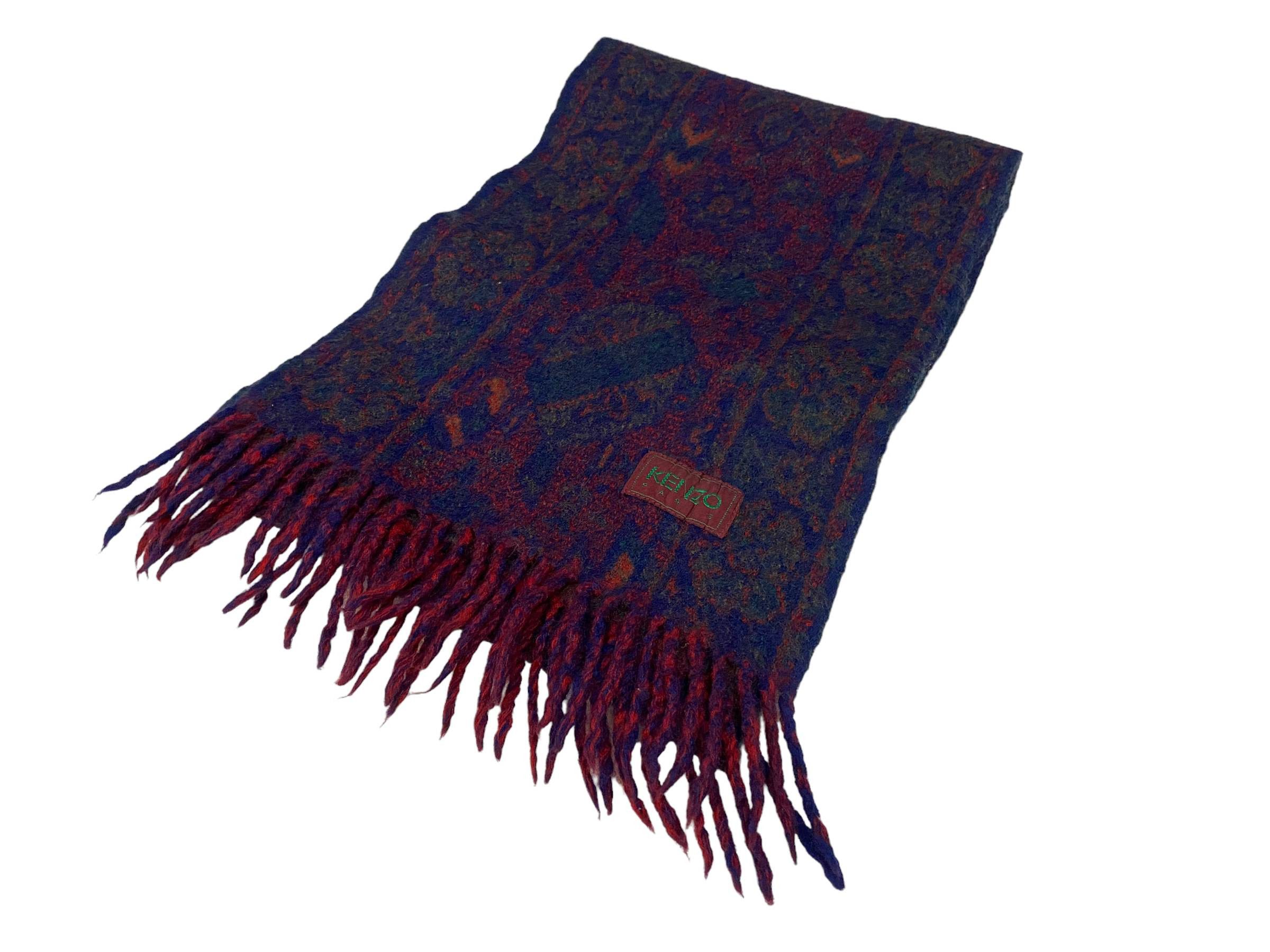 Kenzo × Vintage Kenzo scarves Paris Stripes Colourful Vintage Scarf Size ONE SIZE - 4 Thumbnail