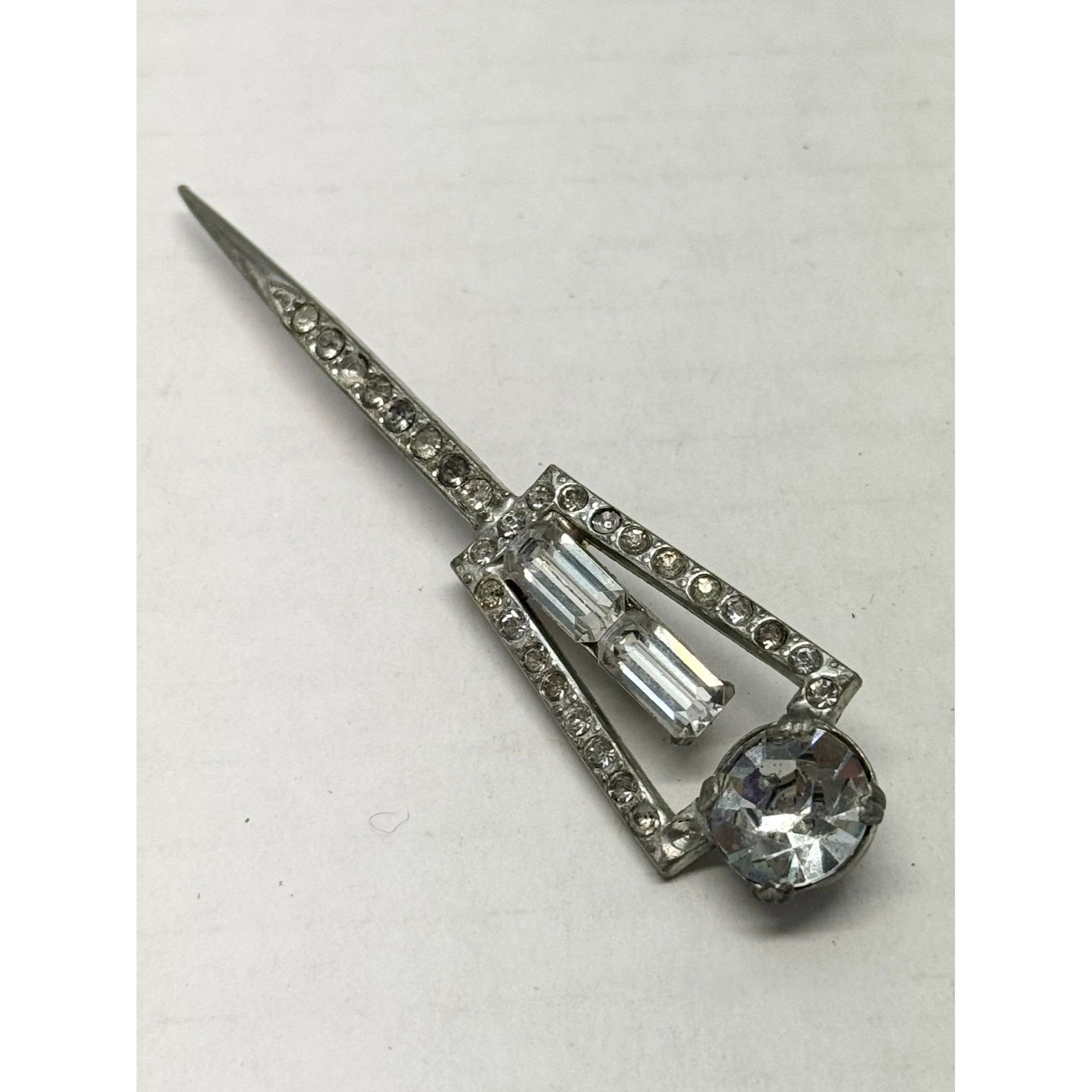 Vintage Vintage art deco estate rhinestone pin Size ONE SIZE - 2 Thumbnail