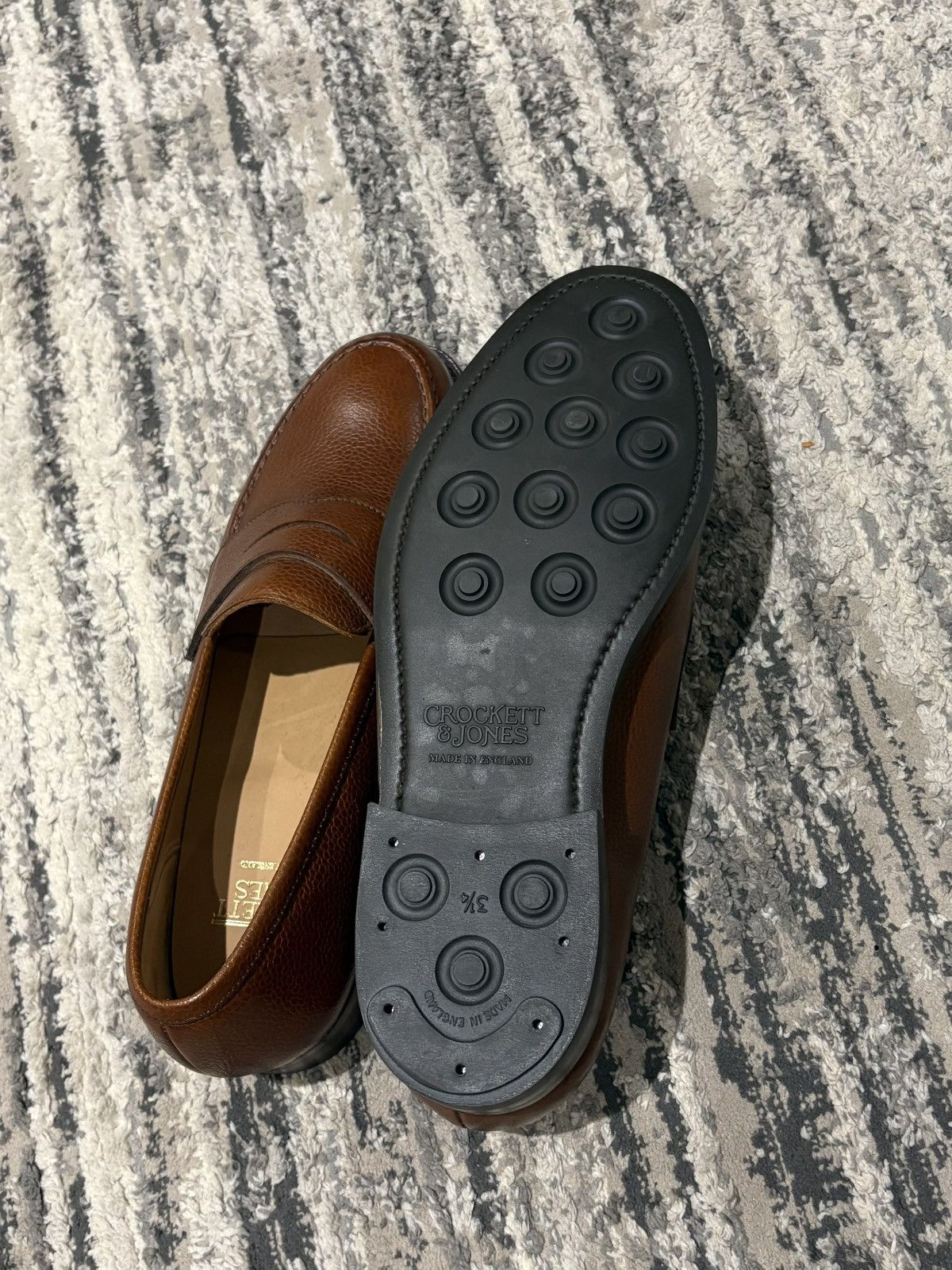 Crockett & Jones Crockett & Jones Boston Penny Loafer Tan Pebble Grain Size US 9.5 / EU 42-43 - 4 Thumbnail
