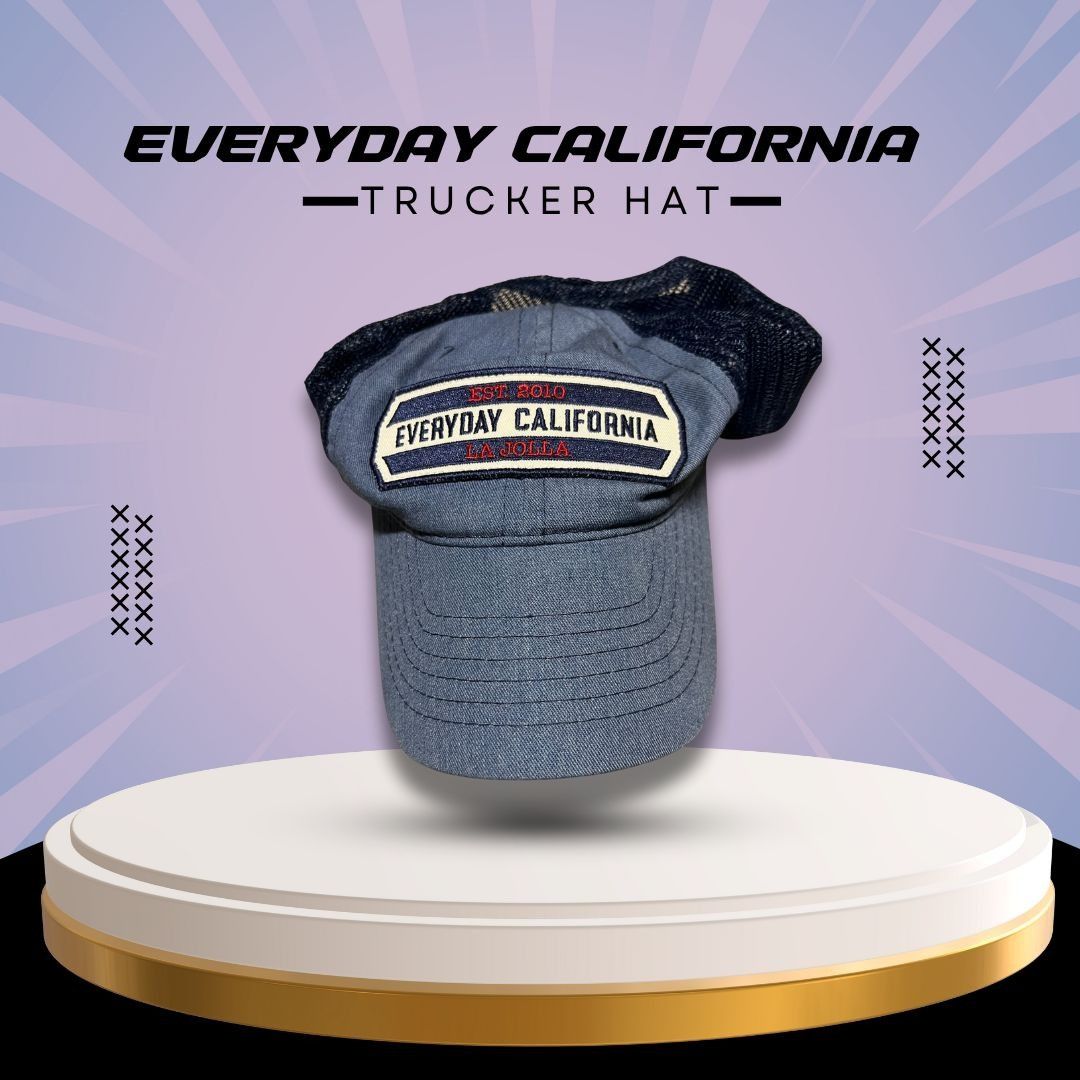 Other Everyday California Trucker Hat Navy Blue Mesh Adjustable Sn Size ONE SIZE - 1 Thumbnail