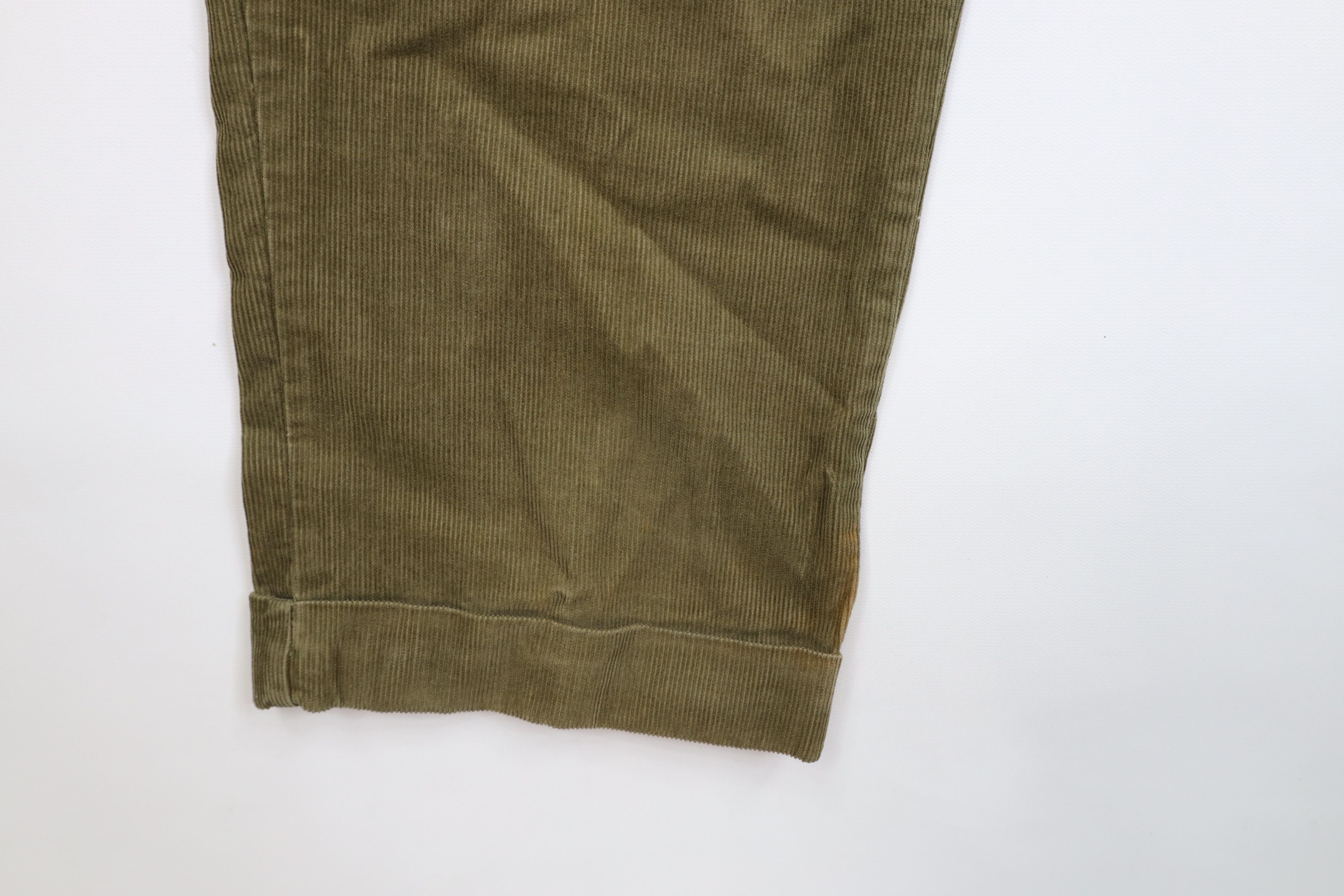 Ralph Lauren Vintage 90s Ralph Lauren Wide Leg Corduroy Chino Pants Green Size US 34 / EU 50 - 6 Thumbnail
