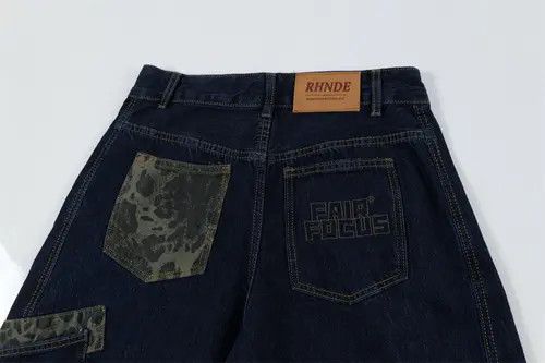 VIBE Men's loose wide-leg scimitar jeans with patch pockets Size US 34 / EU 50 - 5 Thumbnail