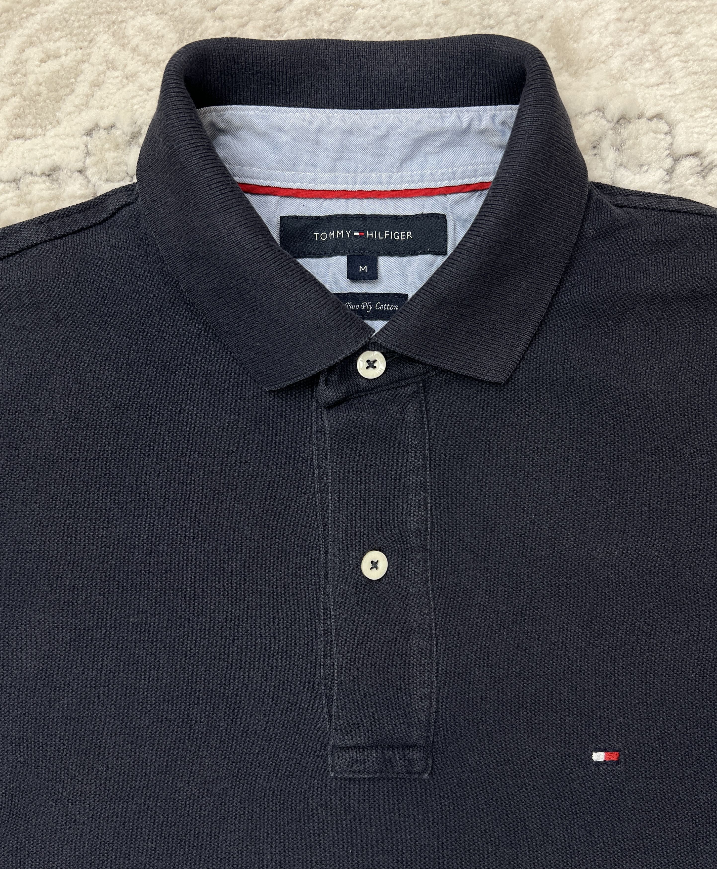 Tommy Hilfiger Tommy Hilfiger Polo Shirt Navy 40's Two Ply Cotton M-L Size US M / EU 48-50 / 2 - 4 Thumbnail