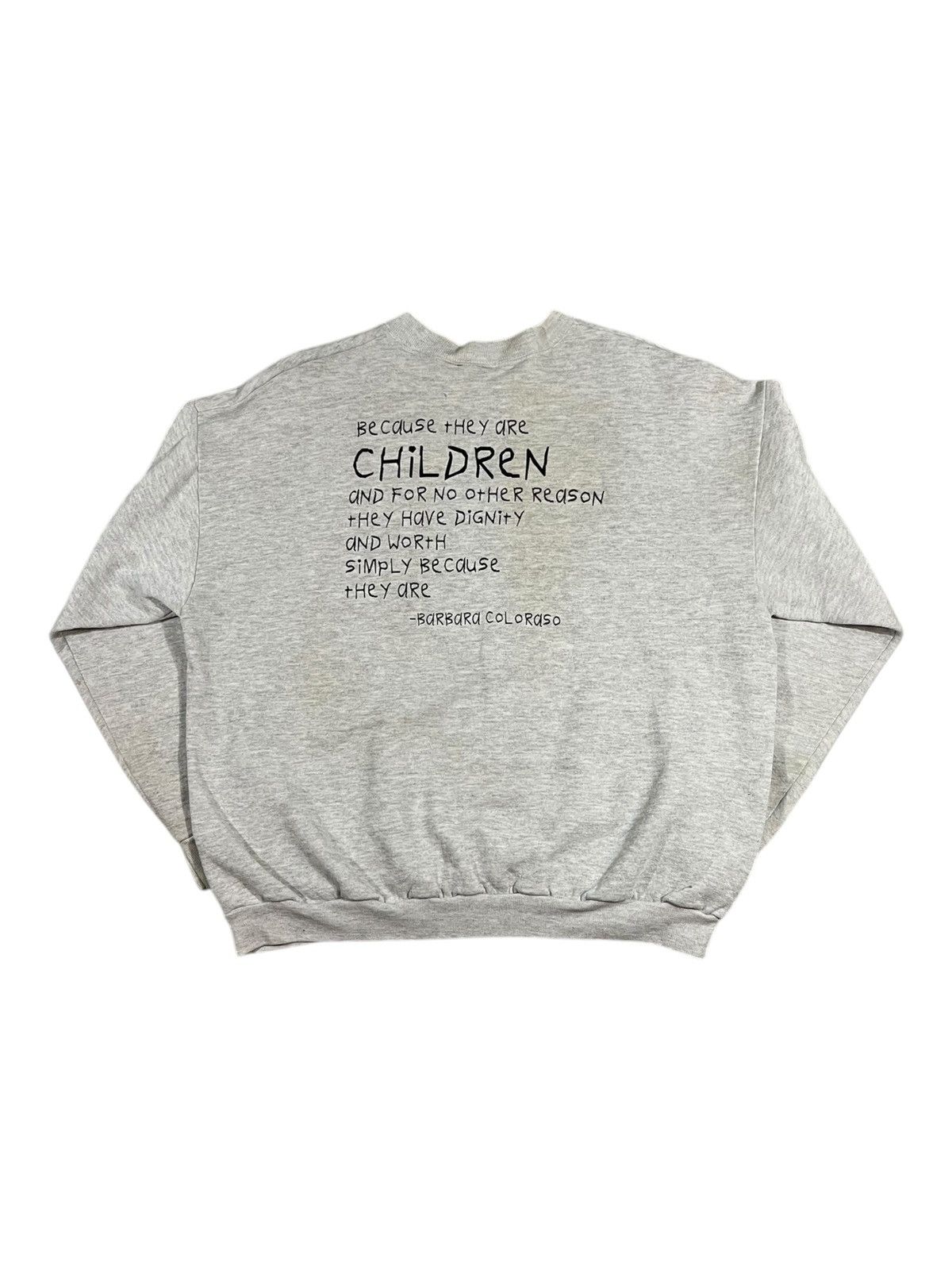 Vintage Vintage 90s Childrens Art Crewneck Sweatshirt Heather Gray Size US XL / EU 56 / 4 - 2 Thumbnail