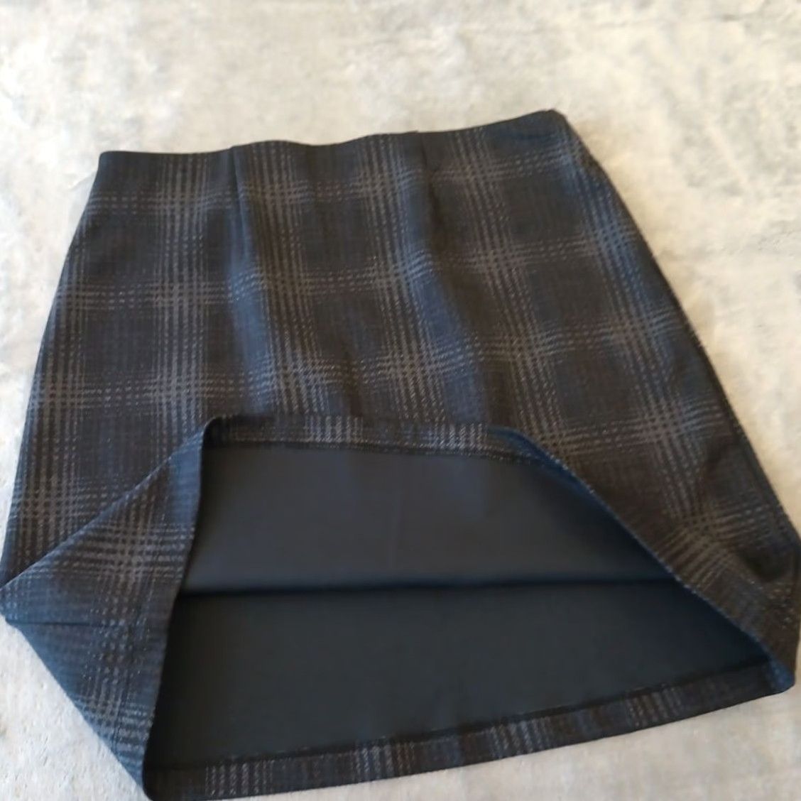 Vintage Maurices Skirt Short S Black Gray Plaid Pull On Stretch Zipper Accent Womens Midi? No, Short Size 28" / US 6 / IT 42 - 5 Thumbnail