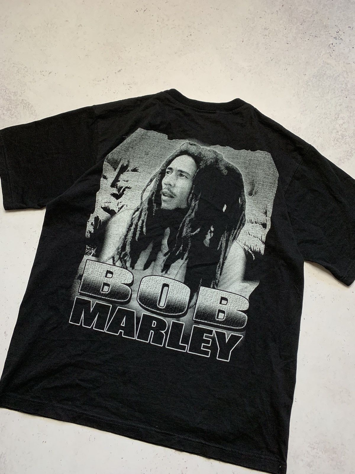 Vintage Vintage Rare 90's Bob Marley Overprint T-shirt Y2K/YKK Size US L / EU 52-54 / 3 - 3 Thumbnail