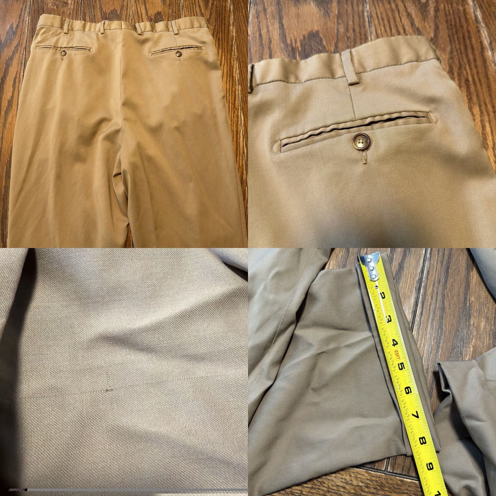 Zanella Zanella 36x32 Brown 100% Wool Bennett Pleated Italy Mens Pants Cuffed Dress Pants Regular Inseam 32" Vintage No Size US 38 / EU 54 - 8 Thumbnail