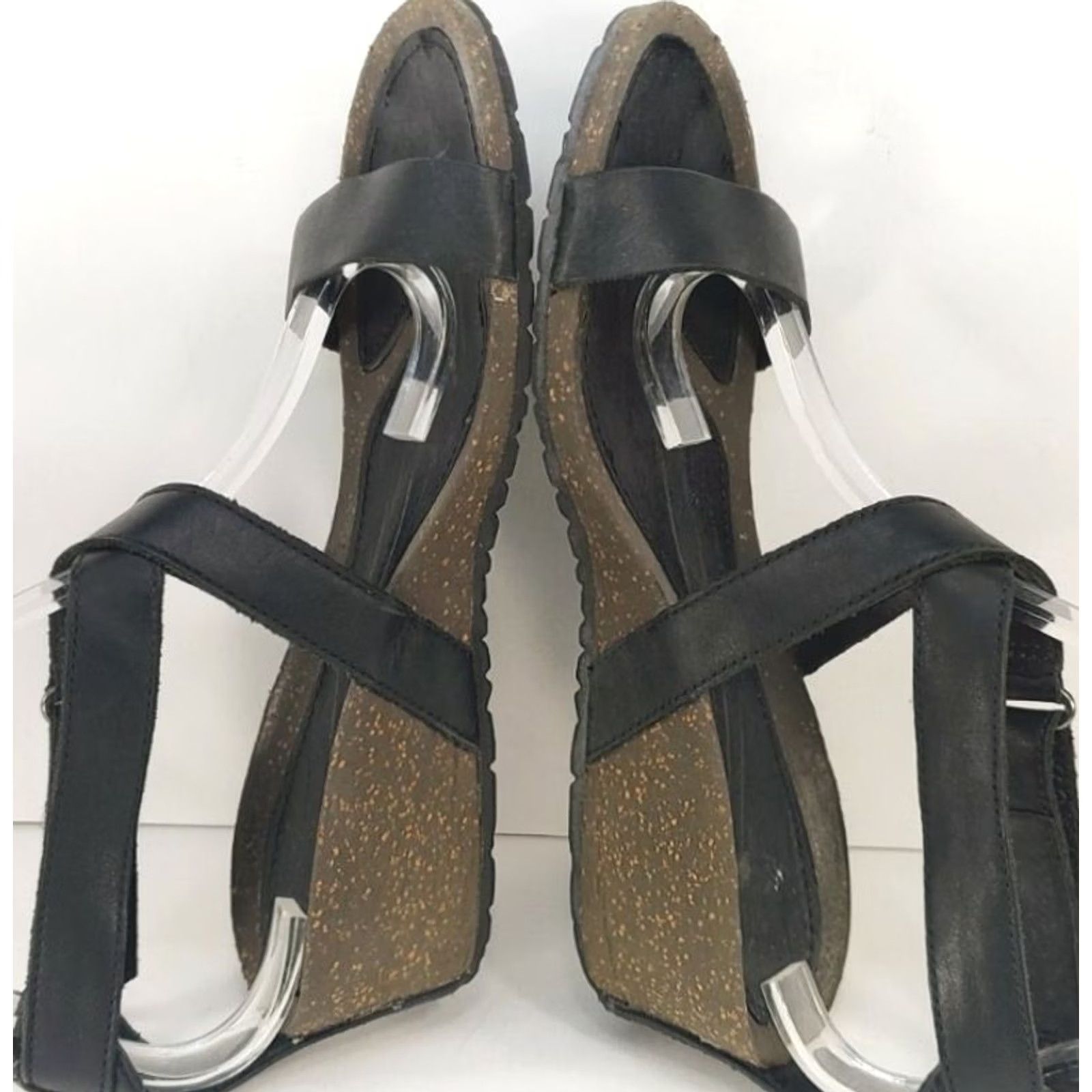 Teva Teva Cabrillo Black Leather Strap Wedge Sandals Women Size 9M EU 40 1007732 Size US 9 / IT 39 - 7 Thumbnail