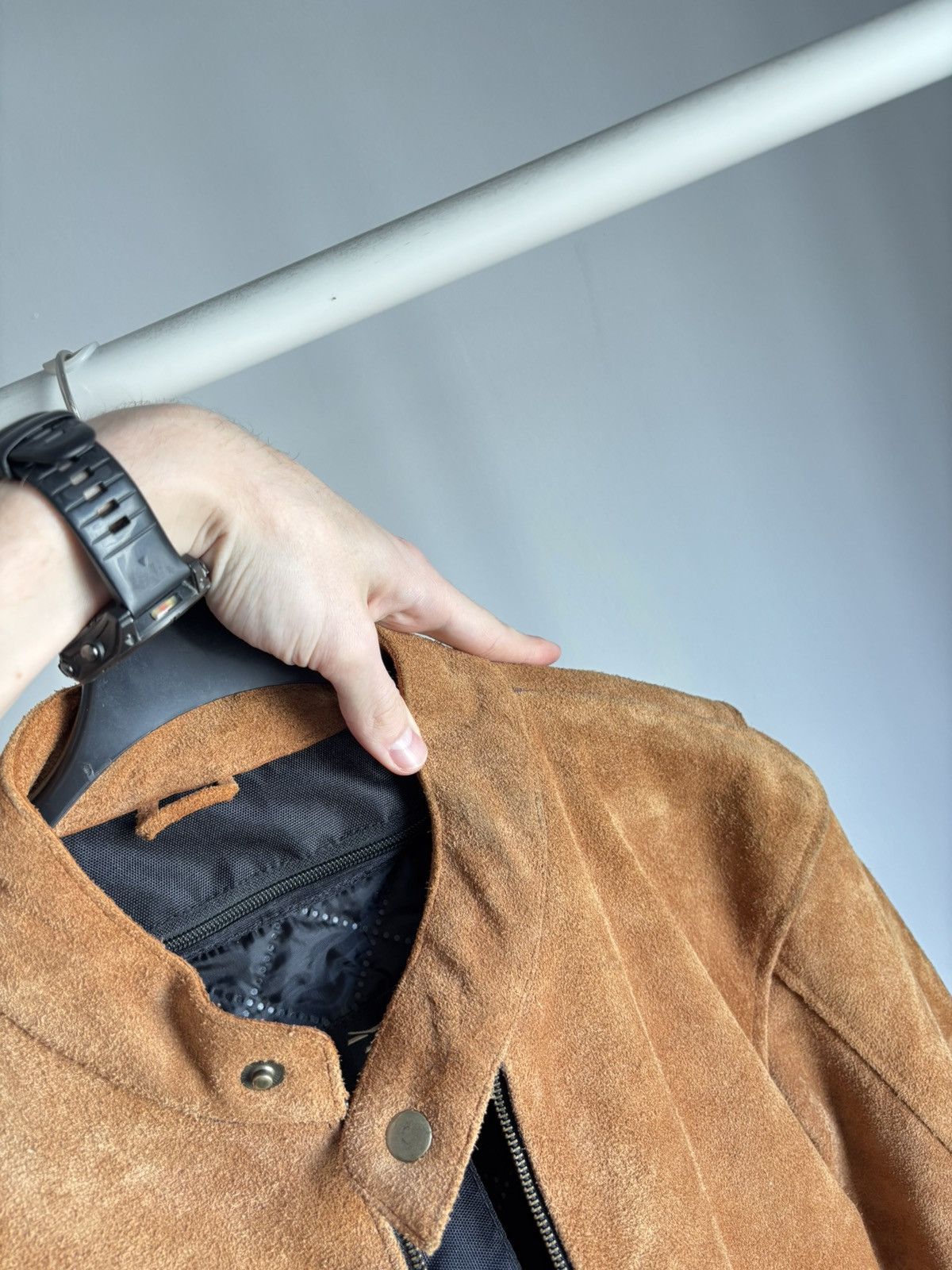 Genuine Leather Vintage Tan Suede Leather Biker Jacket New With Tags Size US M / EU 48-50 / 2 - 6 Thumbnail