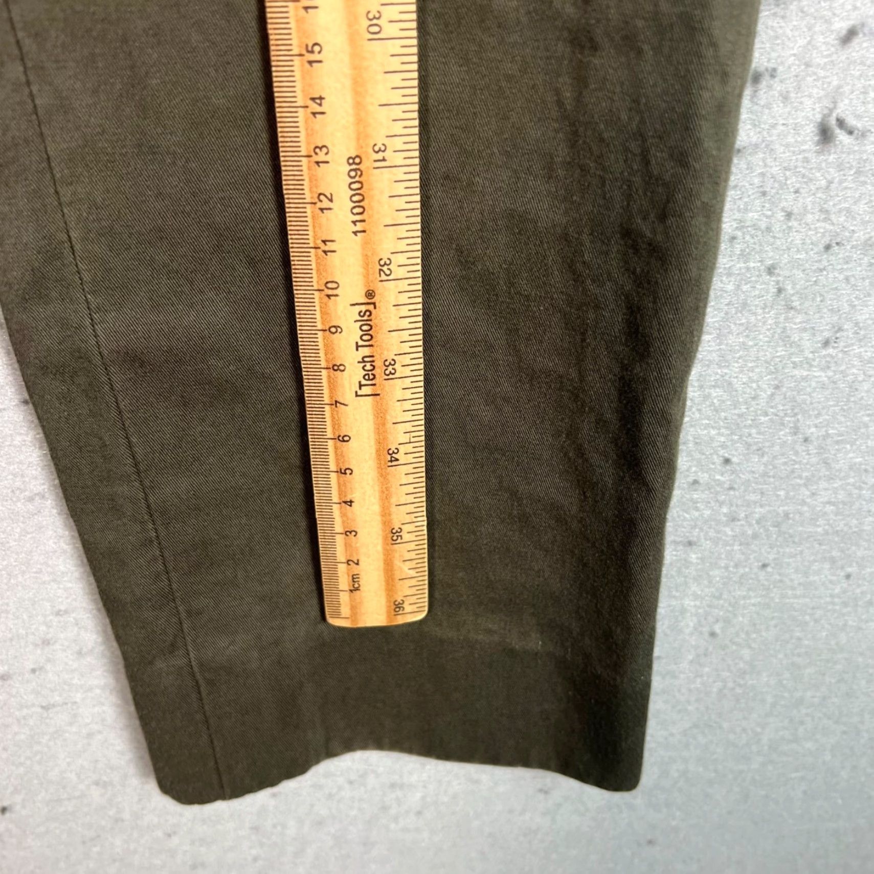 Unis Unis Mens Pants Skinny 32 Olive Green Chino 100% Cotton Made In USA Mens 32 Green 90s? Size US 32 / EU 48 - 7 Thumbnail