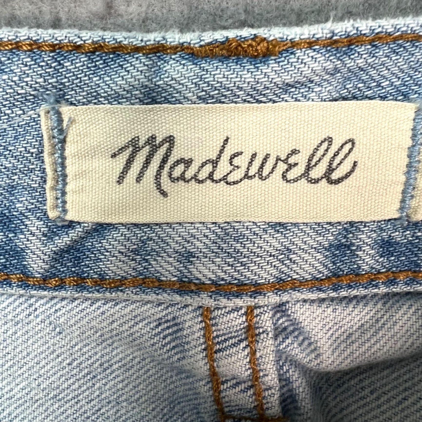 Madewell Madewell Jeans Womens Size 31 Light Wash High-Waisted The Perfect Vintage Blue 5-Pocket Denim Buttons Zip Rise High Straight Jeans Womens Mens Girls Size 24" / US 00 / IT 34 - 3 Thumbnail