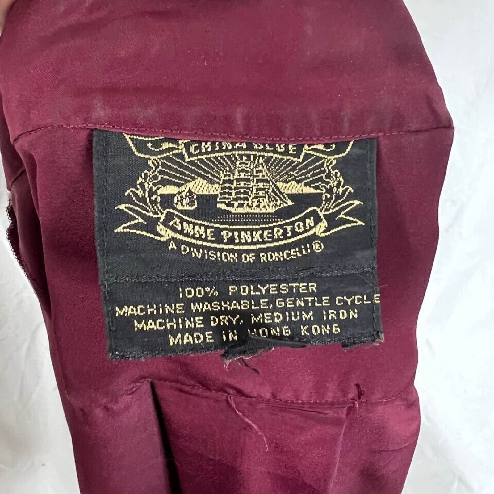 Vintage Vintage 80s Anne Pinkerton Burgundy Tie Neck Blouse M Size M / US 6-8 / IT 42-44 - 8 Thumbnail
