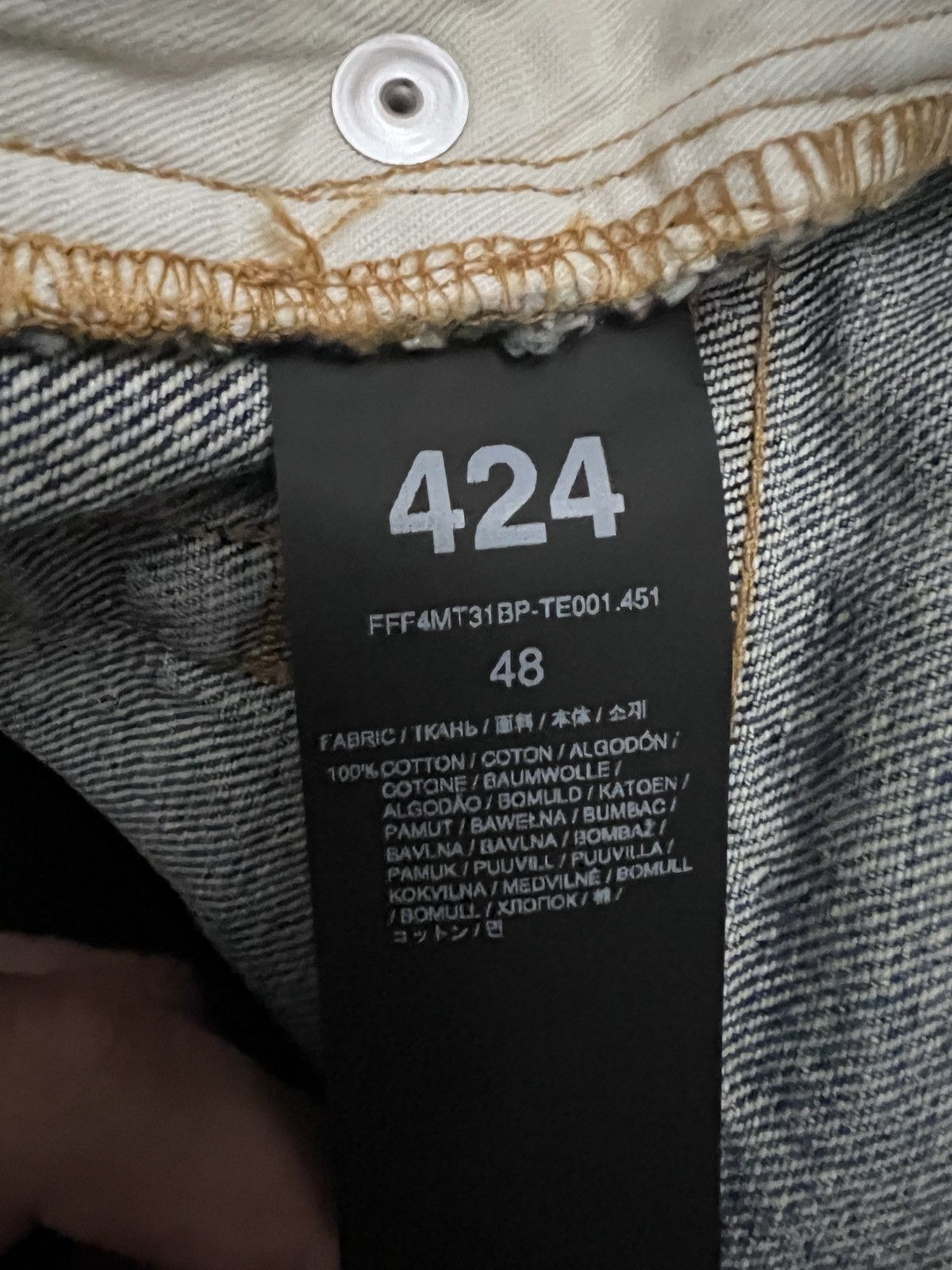 424 424 FW24 Fitted Denim in Washed Light Blue Size US 32 / EU 48 - 6 Thumbnail