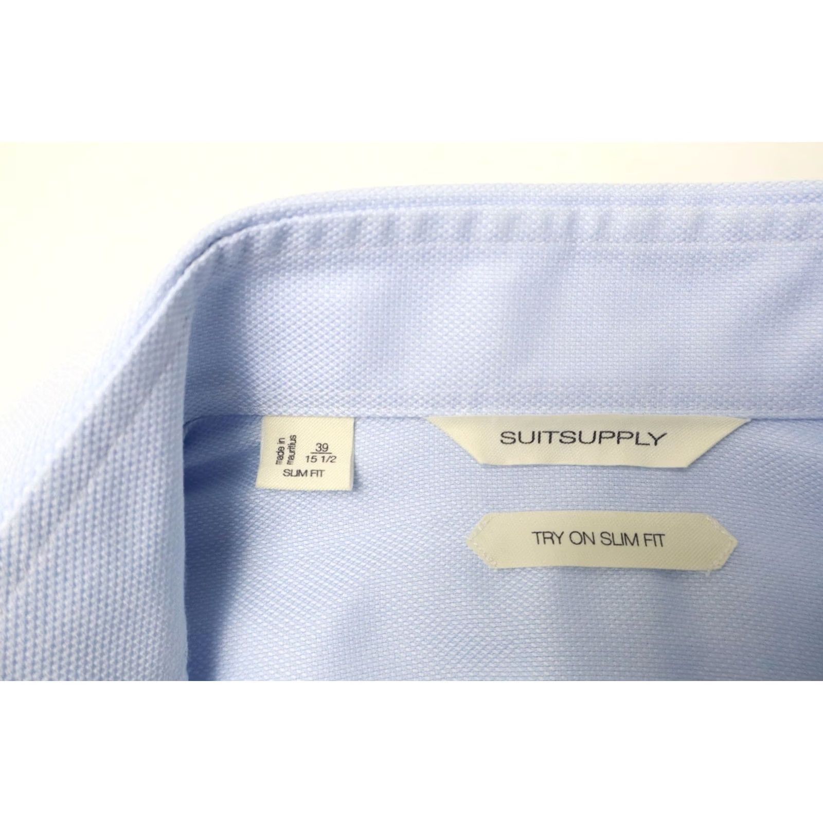 Suitsupply Suitsupply Slim Fit Formal Shirt Men's 39/15 1/2 Blue Cutaway Button Up Dress Shirt Size 40R - 7 Thumbnail