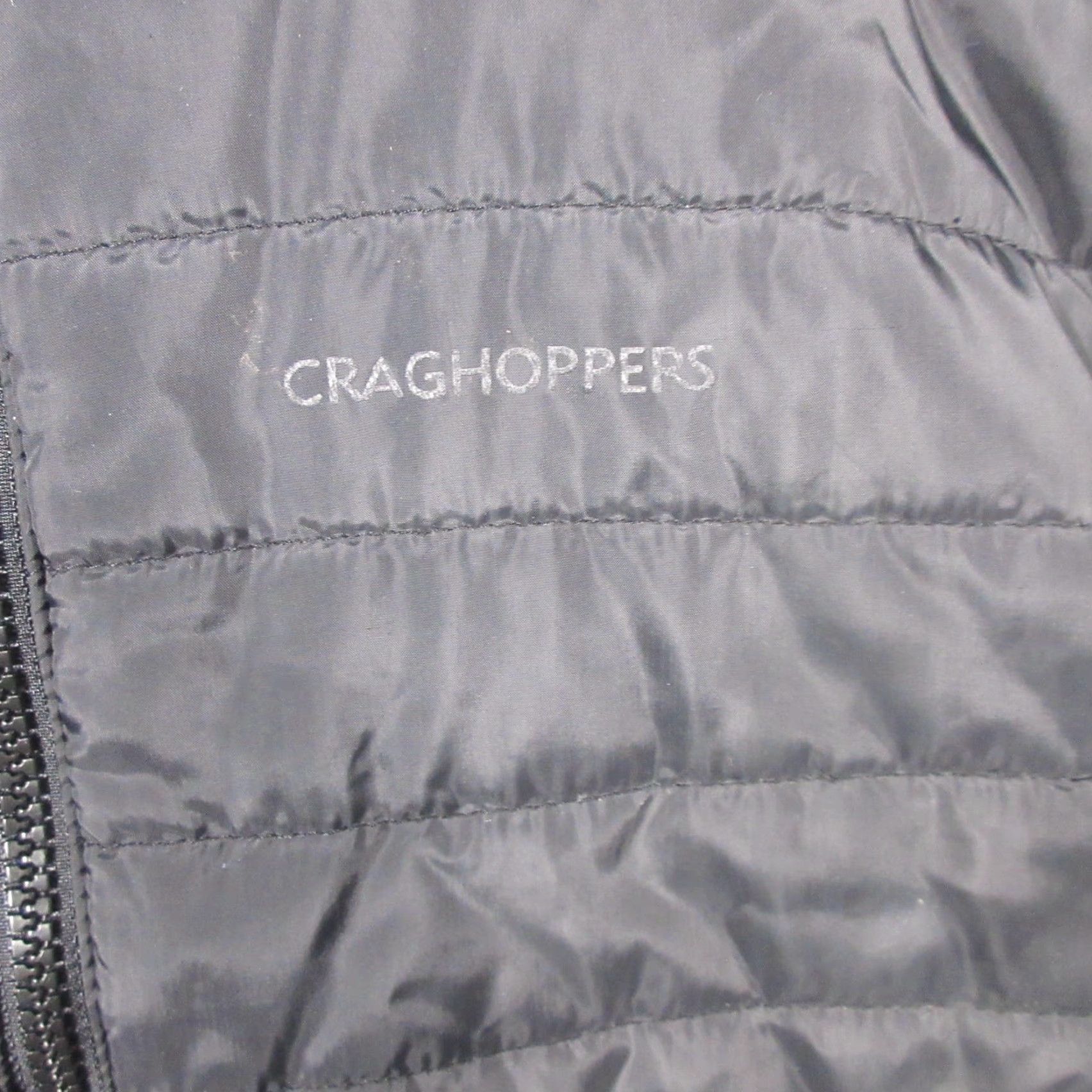 Vintage Craghoppers Compresslite Puffer Jacket Womens Large Black Hooded Packable Mid-Length Zip Full Zip Casual Travel Size L / US 10 / IT 46 - 4 Thumbnail