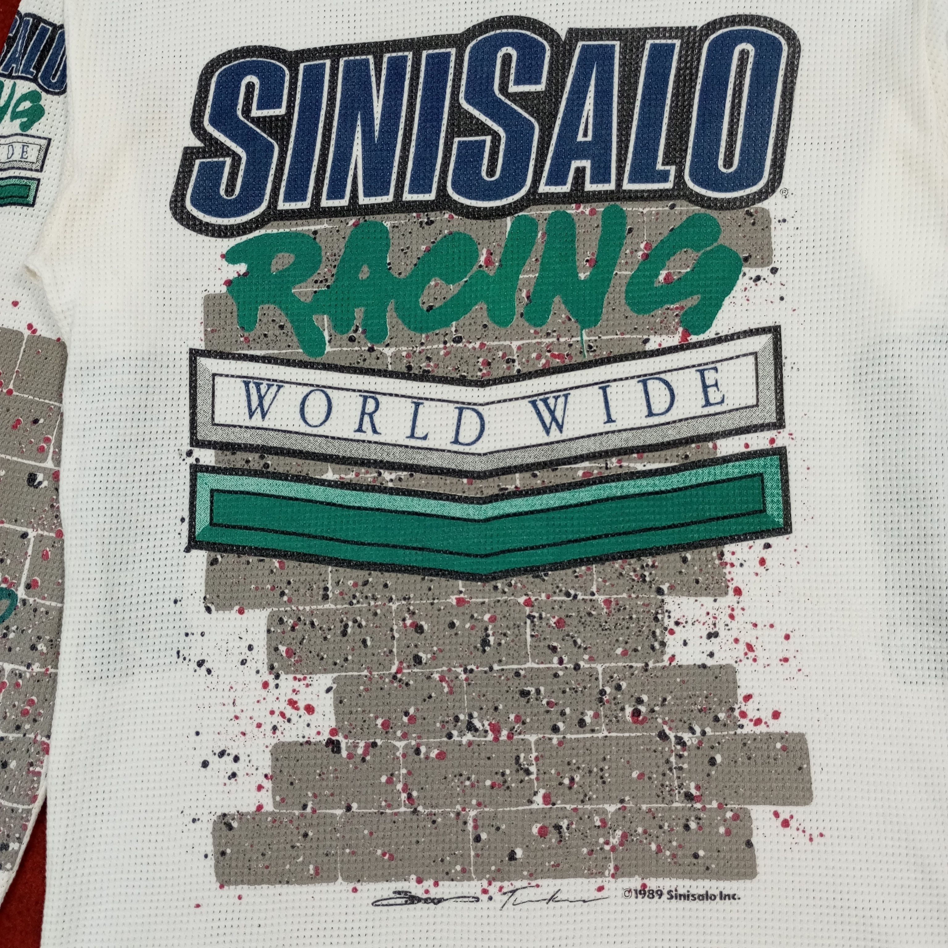 Vintage Sinisalo Racing Worldwide Motocross Sports Vintage Tshirt Size US M / EU 48-50 / 2 - 2 Thumbnail