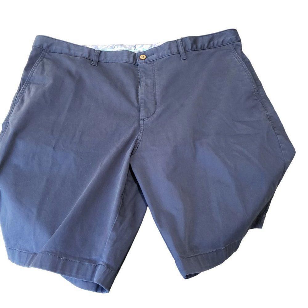Tommy Bahama CT1452 Tommy Bahama Flat Front Shorts Navy Blue Size 42 Size US 42 / EU 58 - 1 Thumbnail