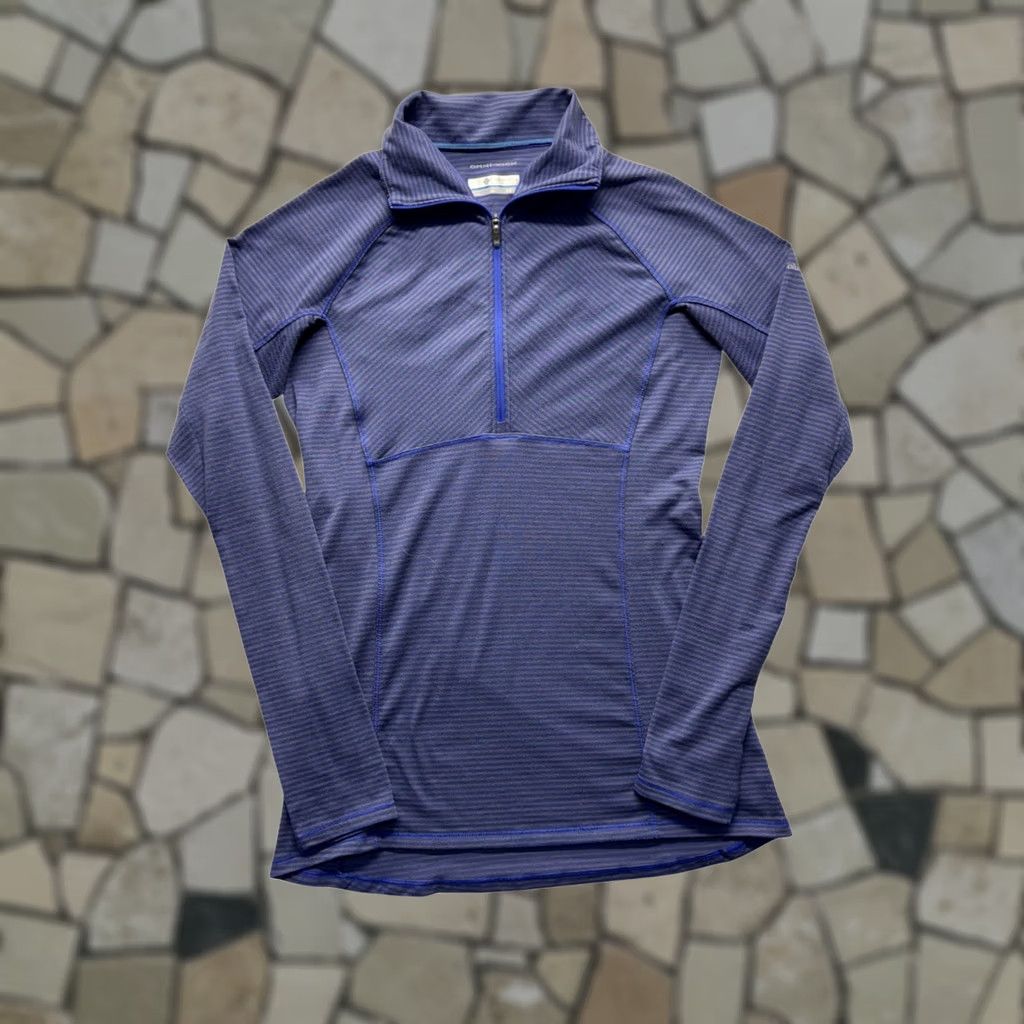 Vintage Columbia Womens 1/2 Zip Pullover Long Sleeve Shirt XS Striped Omni-Wick Blue (Pre-Owned Like New) Size XS / US 0-2 / IT 36-38 - 1 Thumbnail