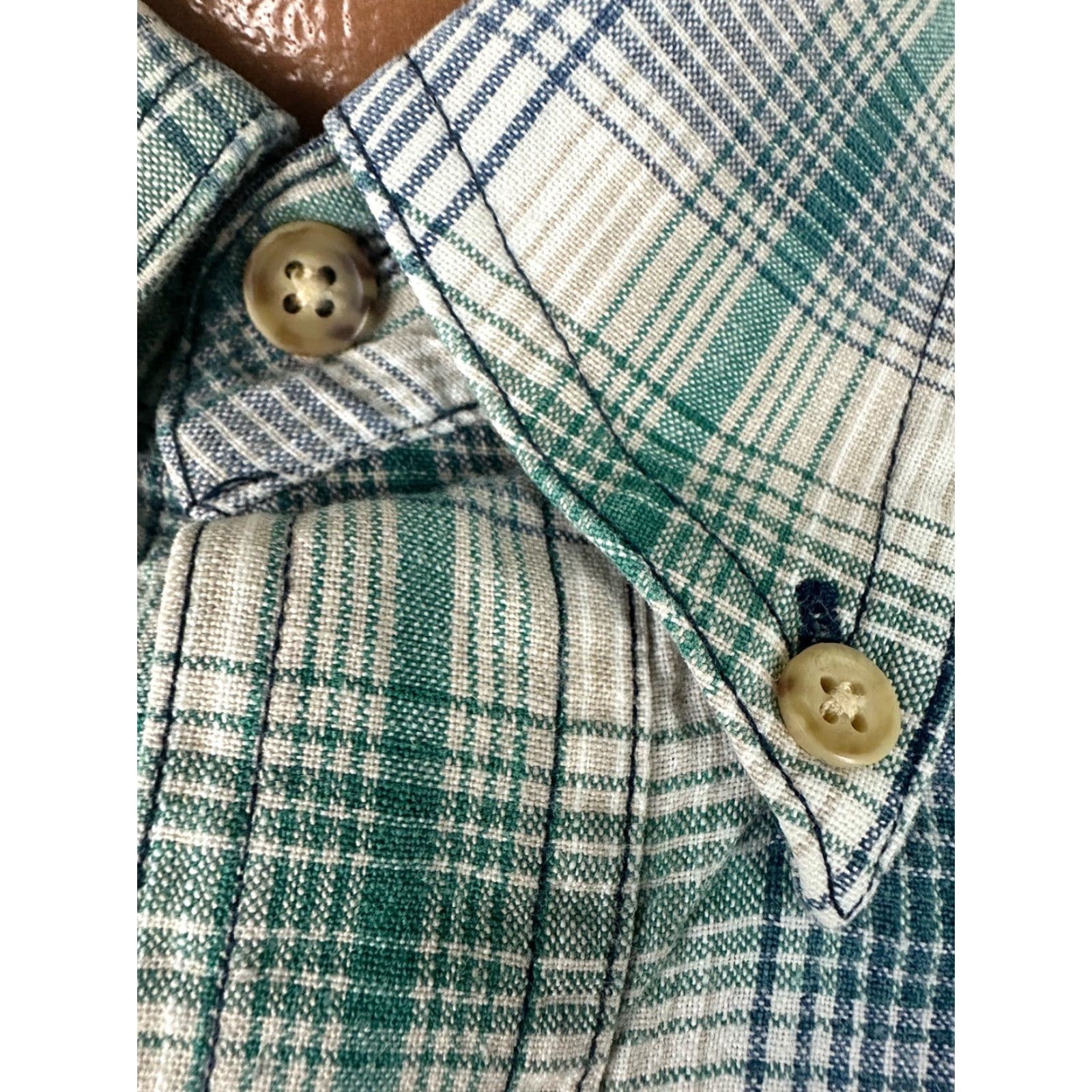 Roundtree & Yorke VINTAGE Roundtree & Yorke Shirt Men XL Long Sleeve Button-Down Outdoor Plaid 90s Casual Hipster Travel Size US XL / EU 56 / 4 - 6 Thumbnail