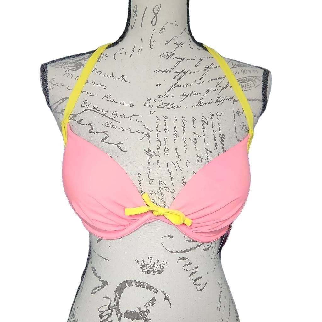 Victoria's Secret Victoria's Secret Women's Size 34D Pink Yellow Padded Underw Size M / US 6-8 / IT 42-44 - 1 Thumbnail