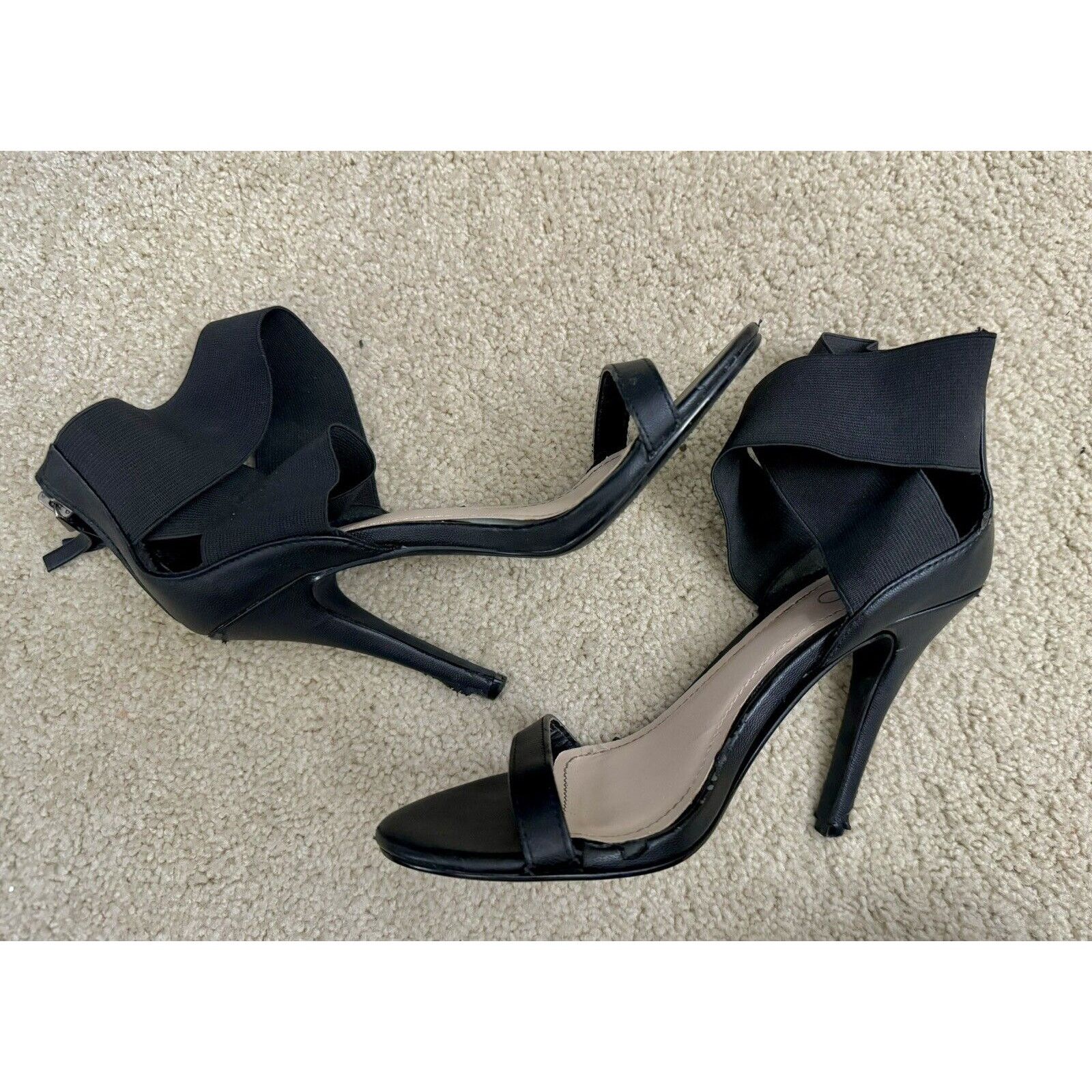 Other Deb Black Strappy Open Toe Heels Sandals - Size 6 Size US 6 / IT 36 - 10 Thumbnail