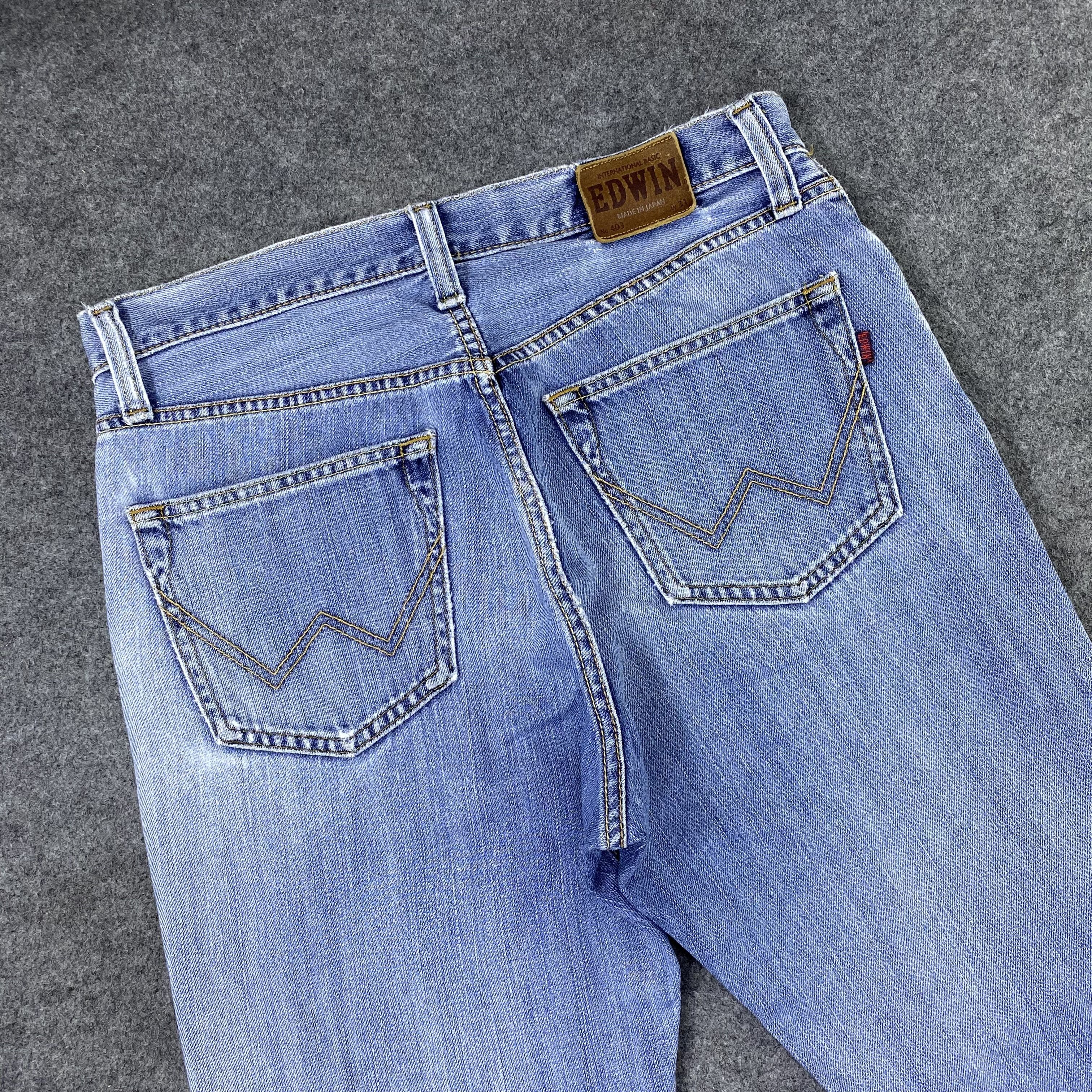 Edwin × Japanese Brand × Vintage Vintage Edwin 403 Blue Wash Denim-J1184 Size US 32 / EU 48 - 6 Thumbnail