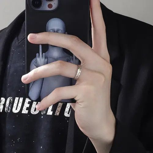 Jewelry Vibe Jewelry Rings Open Size Chrome Ring (Size 7-13) Size ONE SIZE - 1 Thumbnail
