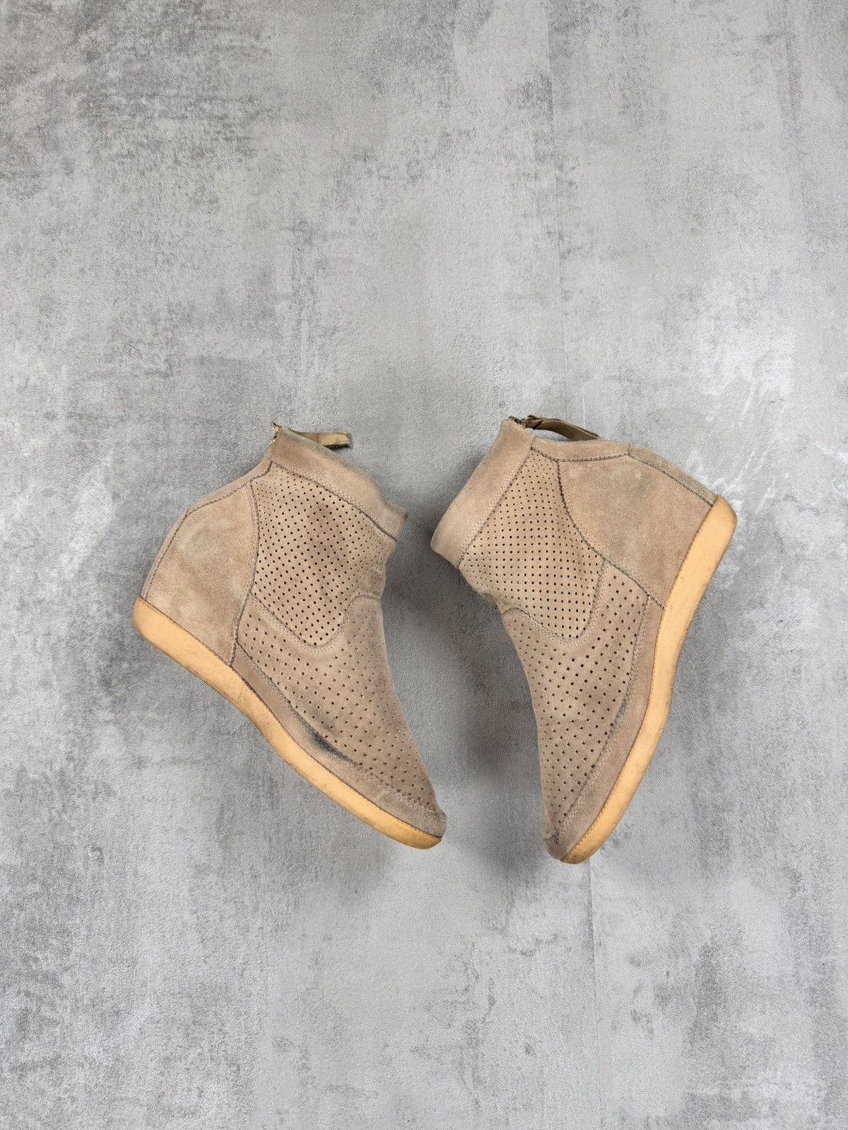 Other Shoes The Bear EMMY S Womens Suede wedge sneakers Perforated Size US 8 / IT 38 - 3 Thumbnail