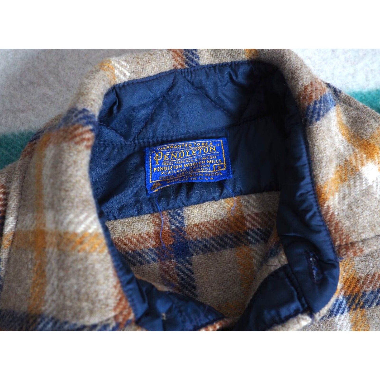 Pendleton VTG Pendleton Jacket Plaid Wool Outdoor Jacshirt Beige Blue S Mens Medium? Size US S / EU 44-46 / 1 - 4 Thumbnail