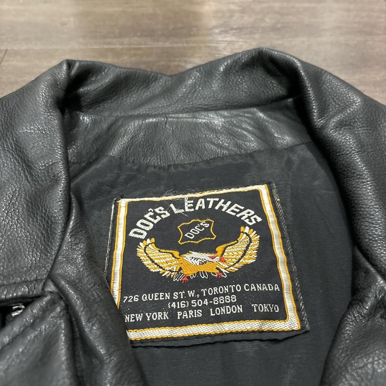 Designer Vintage docs leathers heavy leather jacket XL Size US XL / EU 56 / 4 - 7 Thumbnail