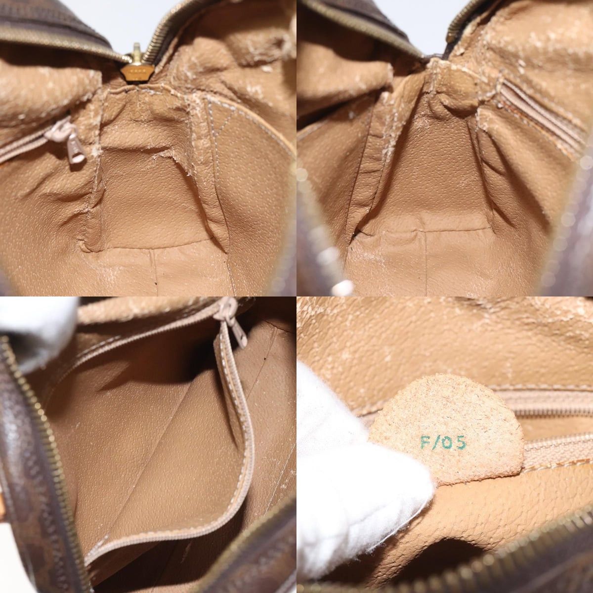 Celine CELINE Macadam Canvas Hand Bag Pvc Leather Brown Size ONE SIZE - 12 Thumbnail