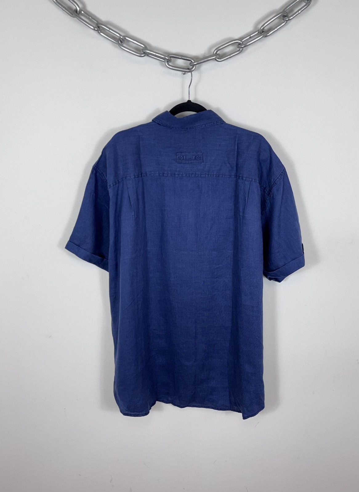 Orvis Vintage Orvis Bush Men’s Blue Linen Short Sleeve Shirt Size US XXL / EU 58 / 5 - 15 Thumbnail