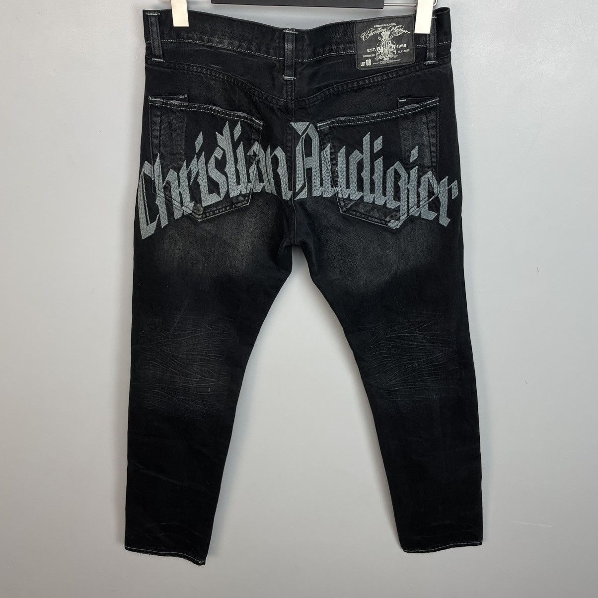 Christian Audigier Vintage Christian Audigier Big Logo Embroidered Baggy Jeans Size US 34 / EU 50 - 4 Thumbnail