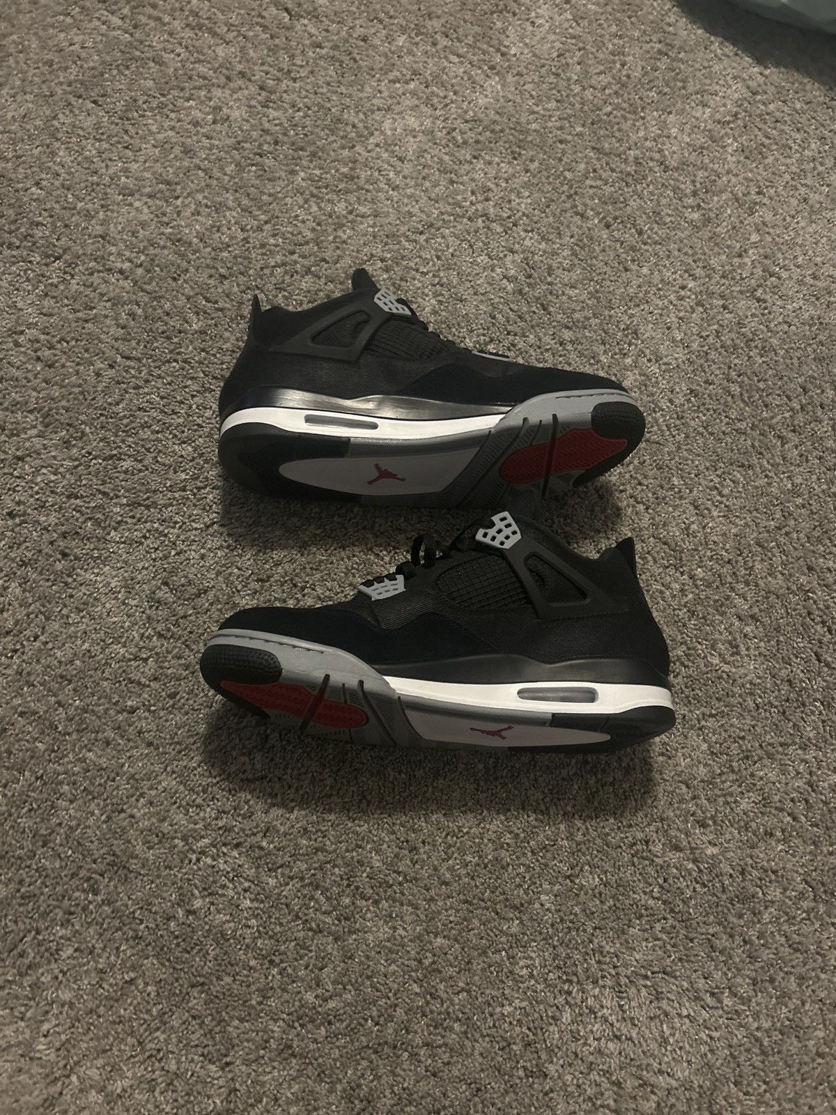 Jordan Brand Black Canvas Jordan 4s Size US 13 / EU 46 - 1 Thumbnail