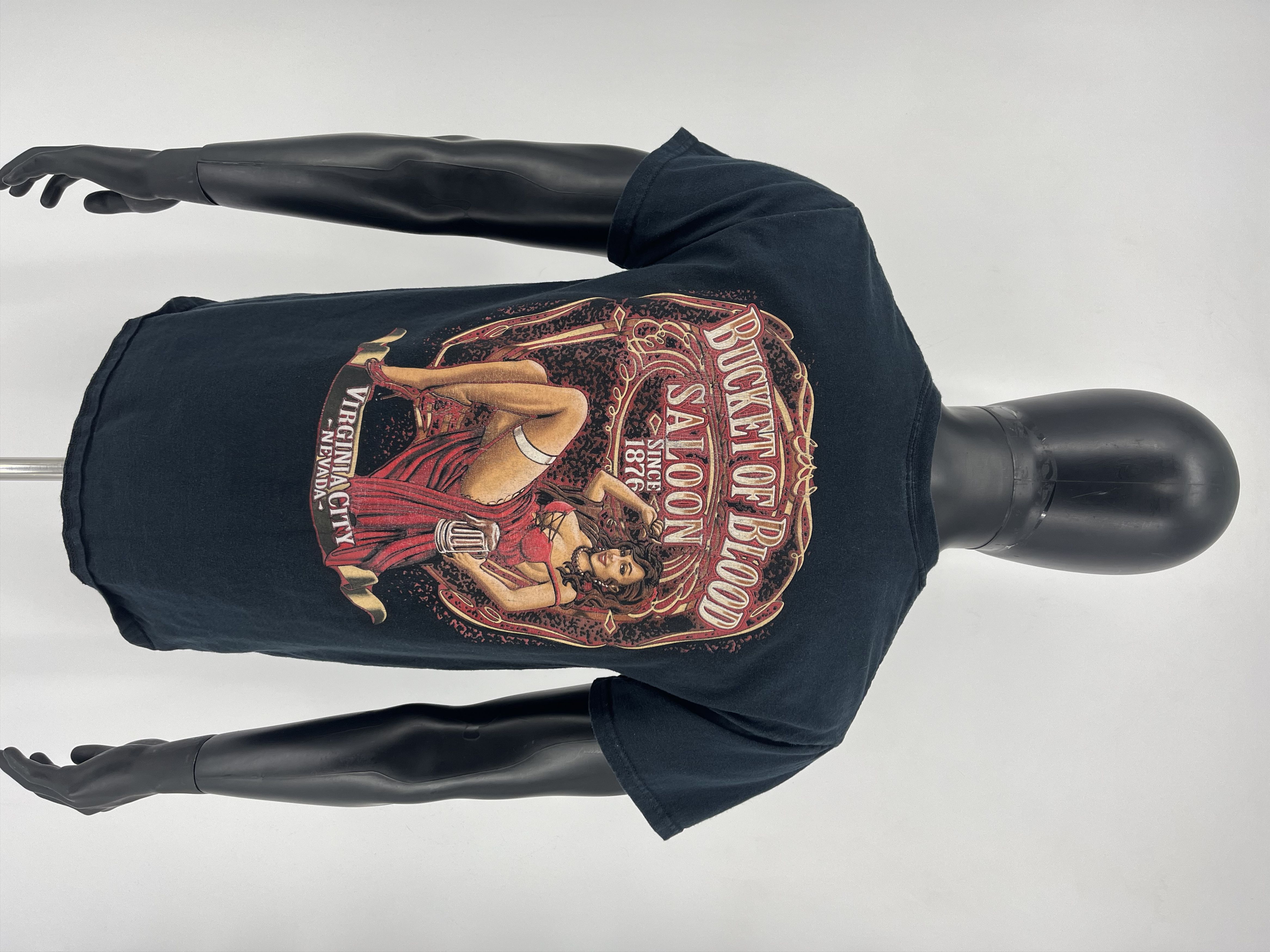 Vintage Vintage Motorcycle Faded Bucket Of Blood Saloon M Nevada Size US M / EU 48-50 / 2 - 2 Thumbnail