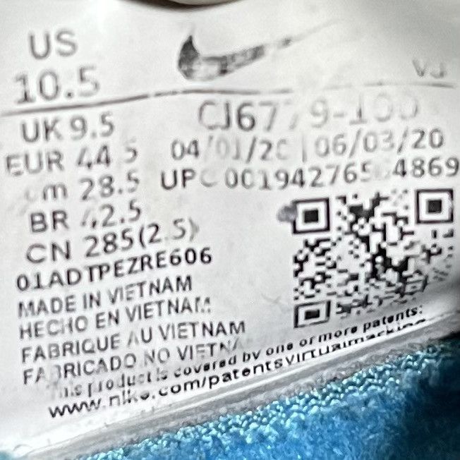 Nike Nike Mens Air Max 90 CJ6779-100 laser blue Size US 10.5 / EU 43-44 - 10 Thumbnail