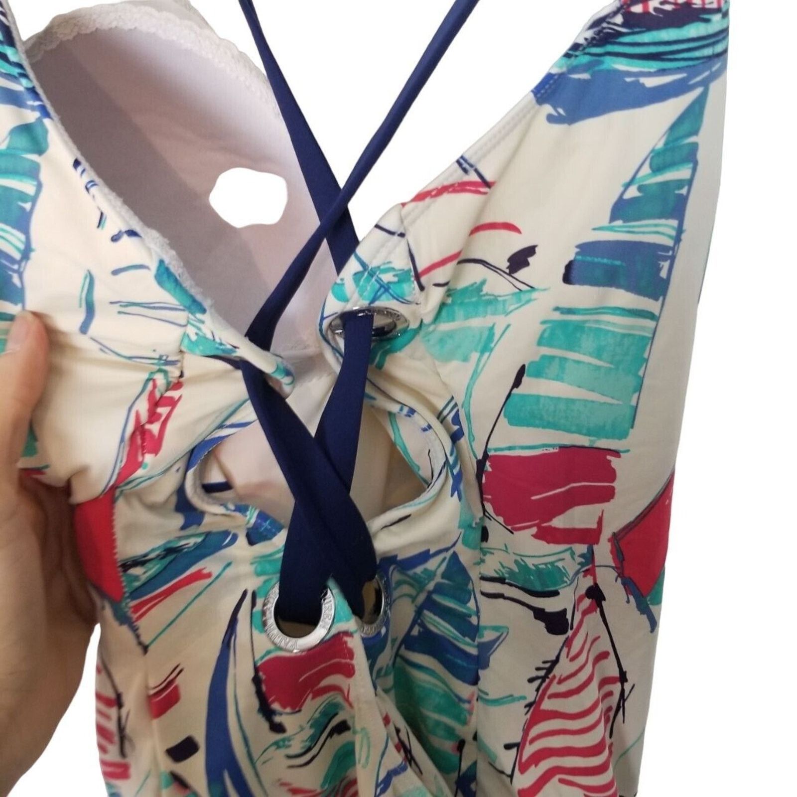 Lauren Ralph Lauren Lauren Ralph Lauren Womens Sailboat Print Bathing Suit Sz 16 Size ONE SIZE - 9 Thumbnail