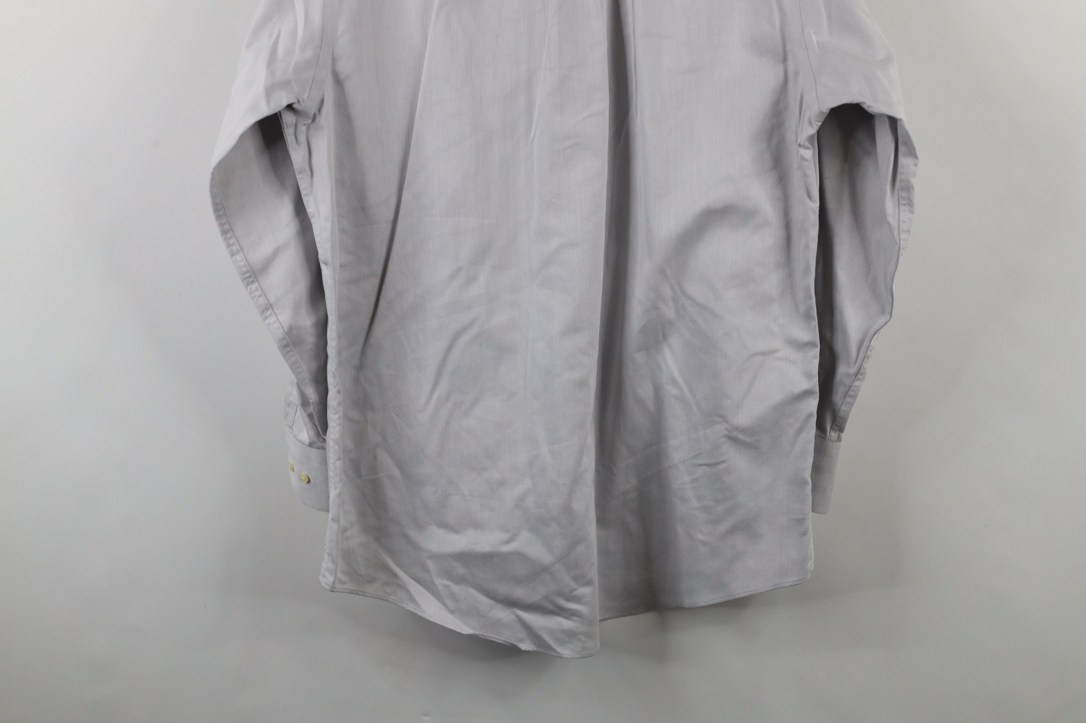 Brooks Brothers × Vintage Vintage 90s Brooks Brothers Herringbone Button Shirt Gray Size US M / EU 48-50 / 2 - 13 Thumbnail