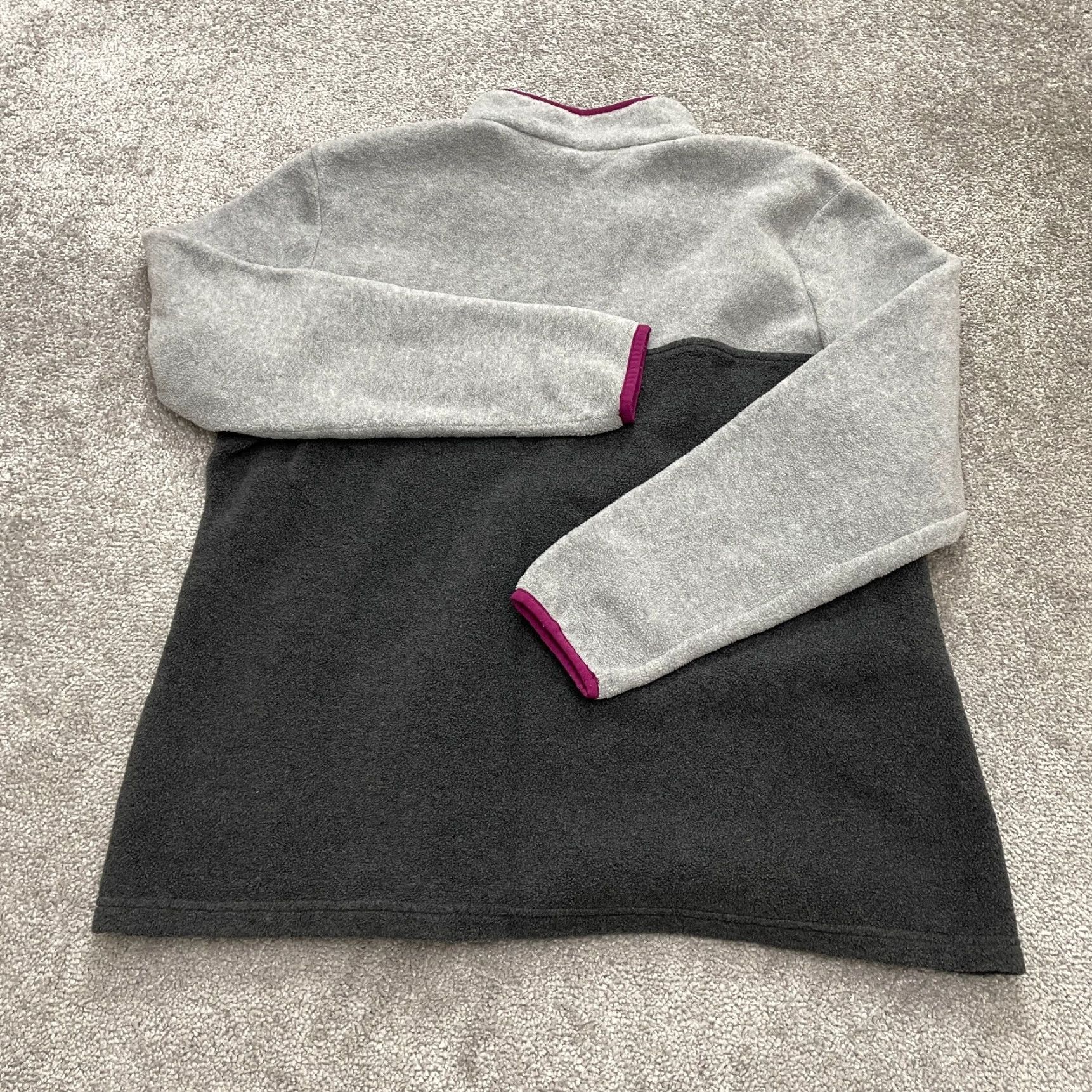 Vintage Columbia Campfire Fleece Jacket Mens XL Gray Purple 1/4 Snap Button Outdoor Hike Size US XL / EU 56 / 4 - 2 Thumbnail