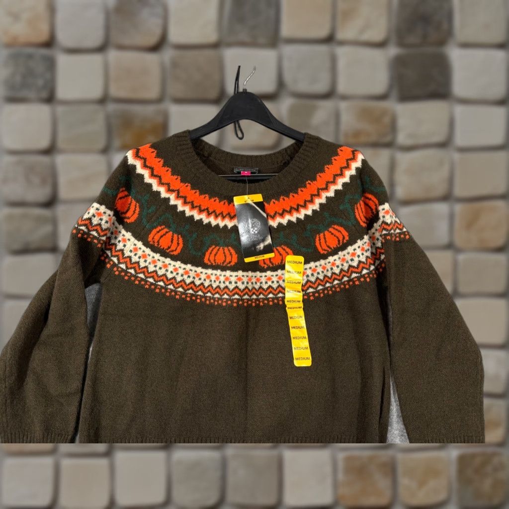 Vince Camuto Vince Camuto Pullover Sweater Womens M Brown Halloween Pumpkin Holiday NWT Size M / US 6-8 / IT 42-44 - 1 Thumbnail