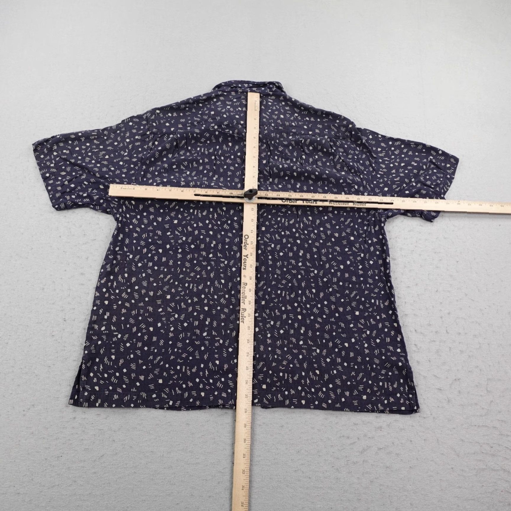 Nat Nast Nat Nast Shirt Mens Large Blue Silk Rayon Geometric Button Up Camp Lounge Resort Size US L / EU 52-54 / 3 - 4 Thumbnail