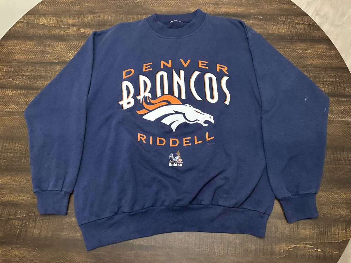 Riddell VTG 1999 Denver Broncos Sweatshirt Riddell Large-Missing Tag Size US L / EU 52-54 / 3 - 1 Thumbnail