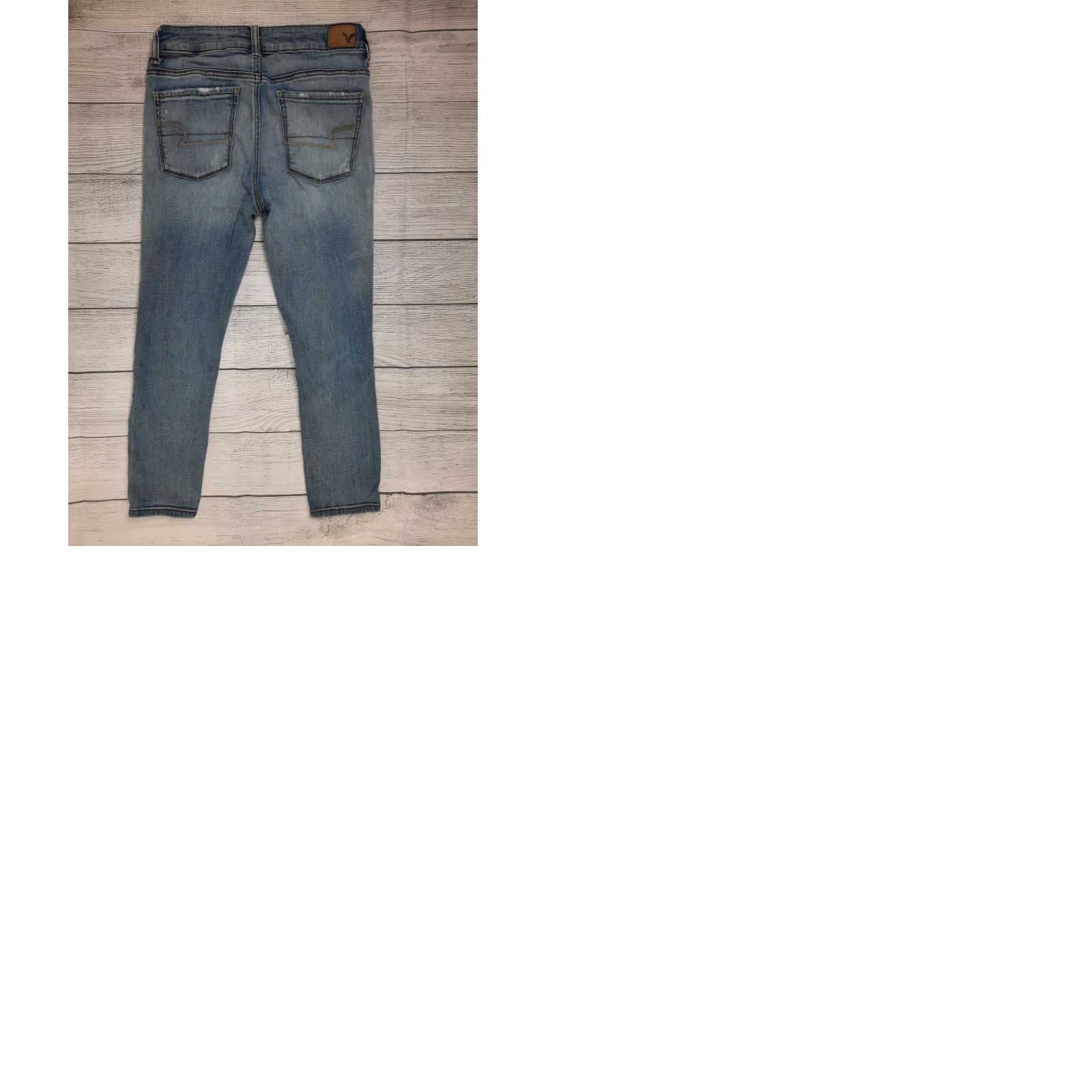 American Eagle Outfitters VINTAGE? No — American Eagle Outfitters Women's Jegging Crop Jeans Blue 5-Pocket Stretch High Rise Slim Size 4 Reg M4J Women Size 27" / US 4 / IT 40 - 9 Thumbnail