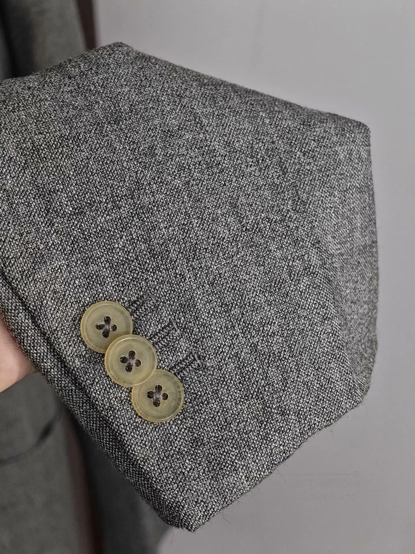 Caruso Italian Handmade Gray Cotton Blend Suit. Size US S / EU 44-46 / 1 - 4 Thumbnail