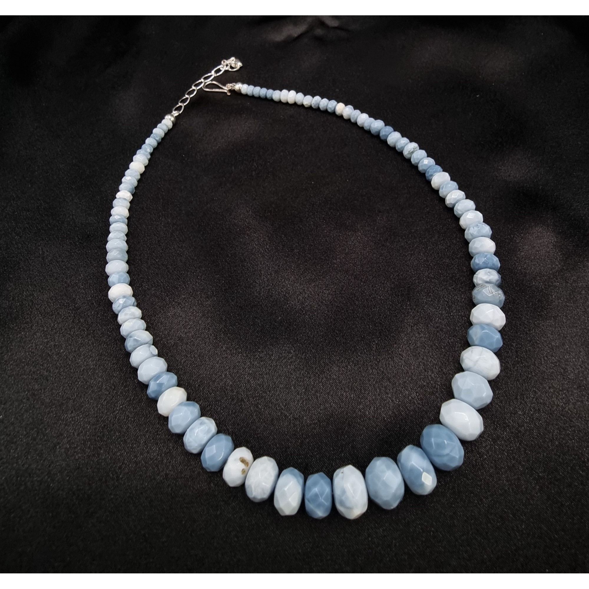 Vintage Jay King Mine Finds 925 Sterling Silver Blue Opal Beaded Nec Size ONE SIZE - 1 Thumbnail