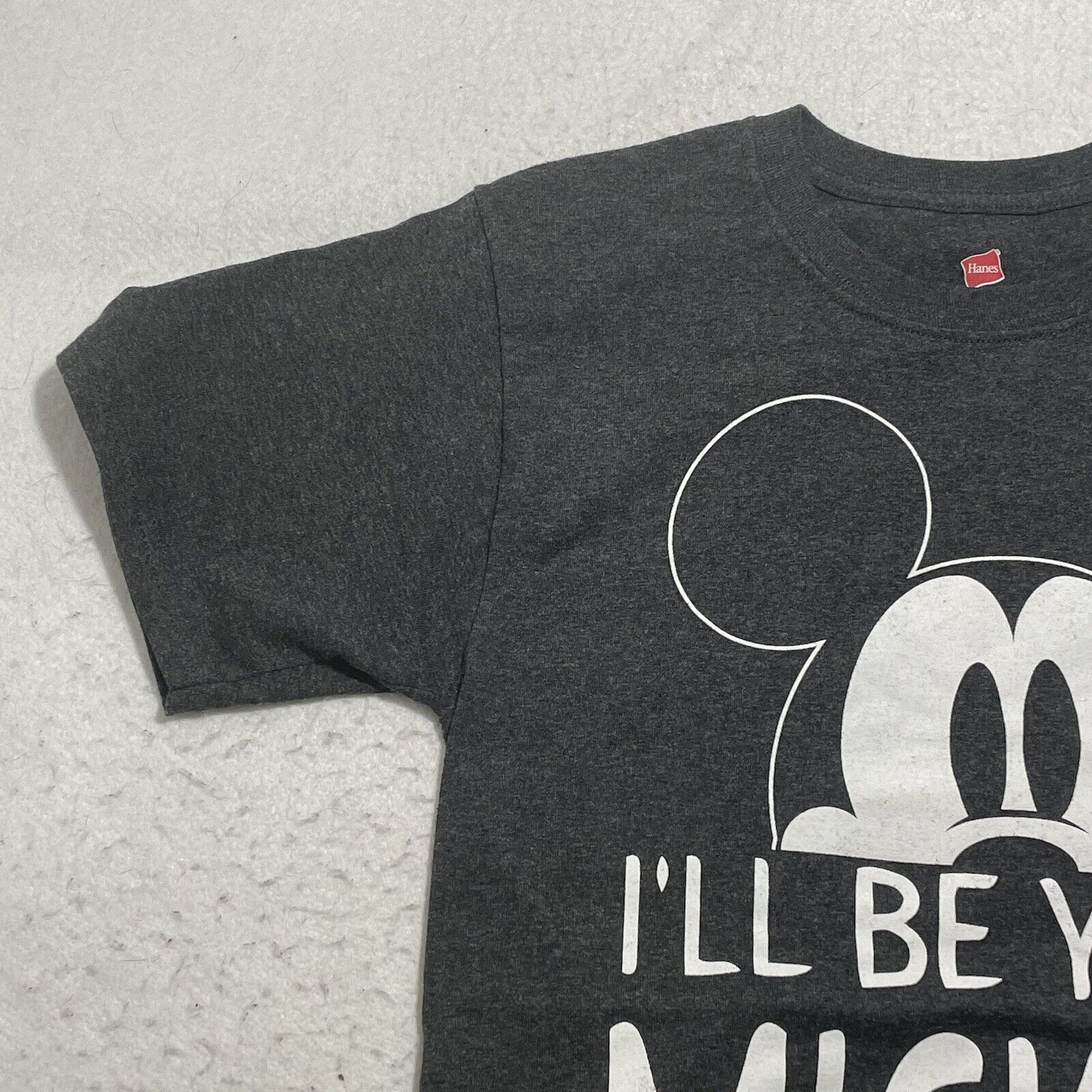 Disney Disney Small I'll Be Your Mickey Mouse Gray Graphic T Shirt Size US S / EU 44-46 / 1 - 6 Thumbnail