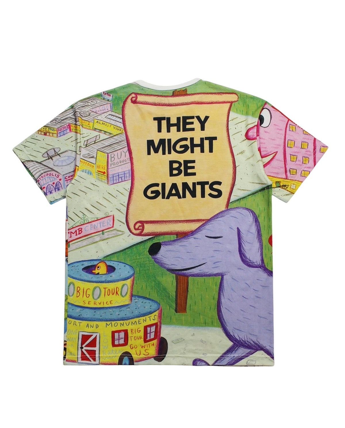 Vintage THE MIGHT BE GIANTS FIRST ALBUM ALL-OVER PRINT T SHIRT Size US M / EU 48-50 / 2 - 2 Thumbnail