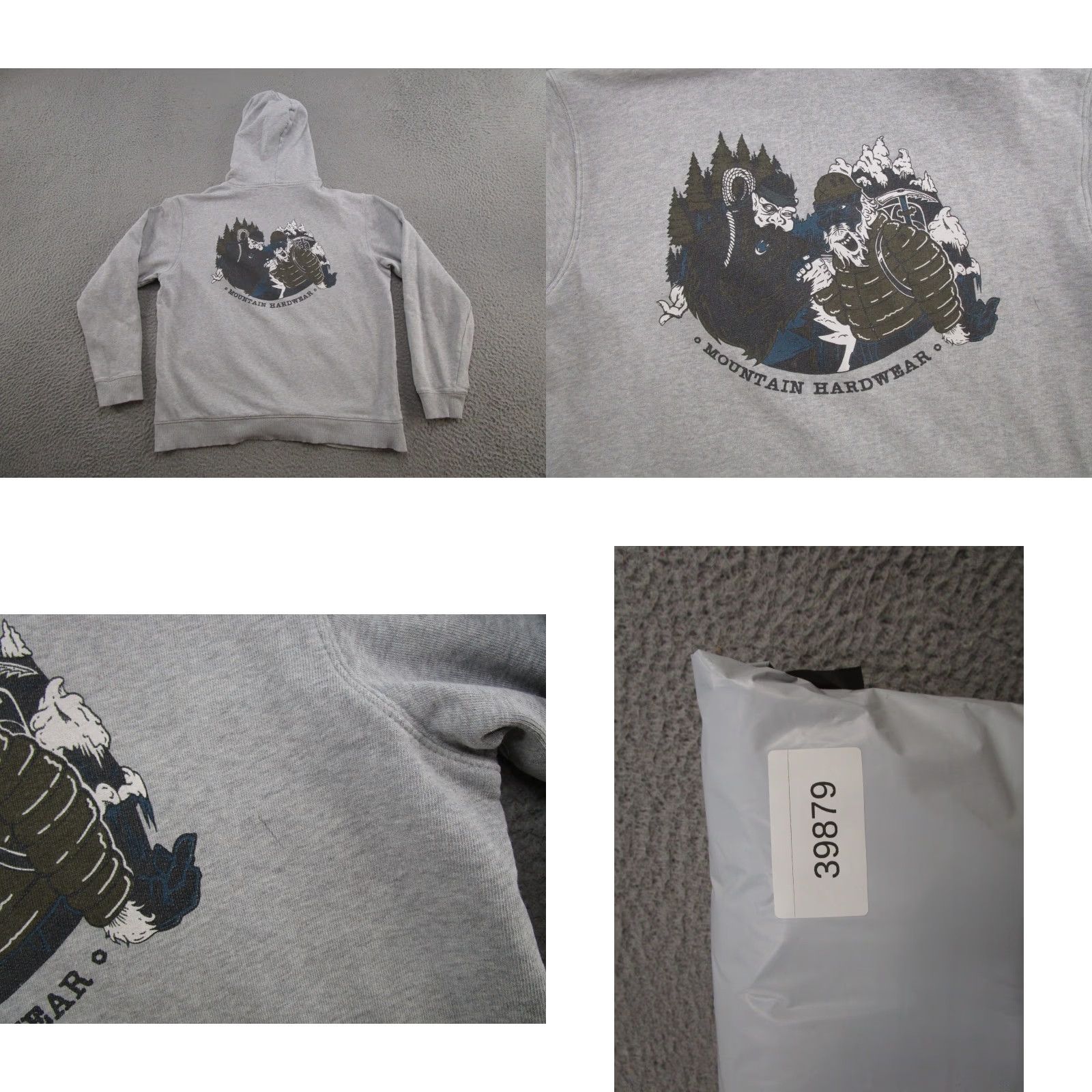 Mountain Hardwear Mountain Hardwear Yeti Bigfoot Sasquatch Graphic Hoodie Mens Size M Gray Read Size US M / EU 48-50 / 2 - 9 Thumbnail