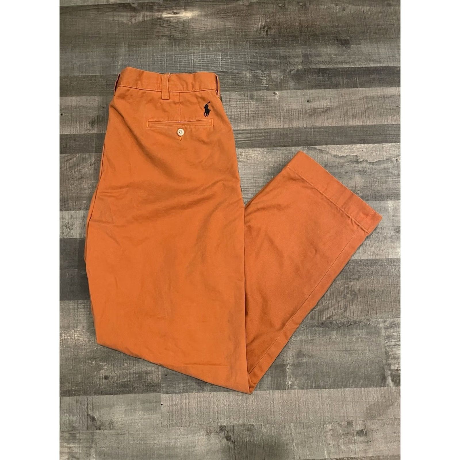 Polo Ralph Lauren VINTAGE Polo Ralph Lauren Preston Chino Pant Pink Mens 36x32 Regular Twill Cotton Straight Front Size US M / EU 48-50 / 2 - 2 Thumbnail
